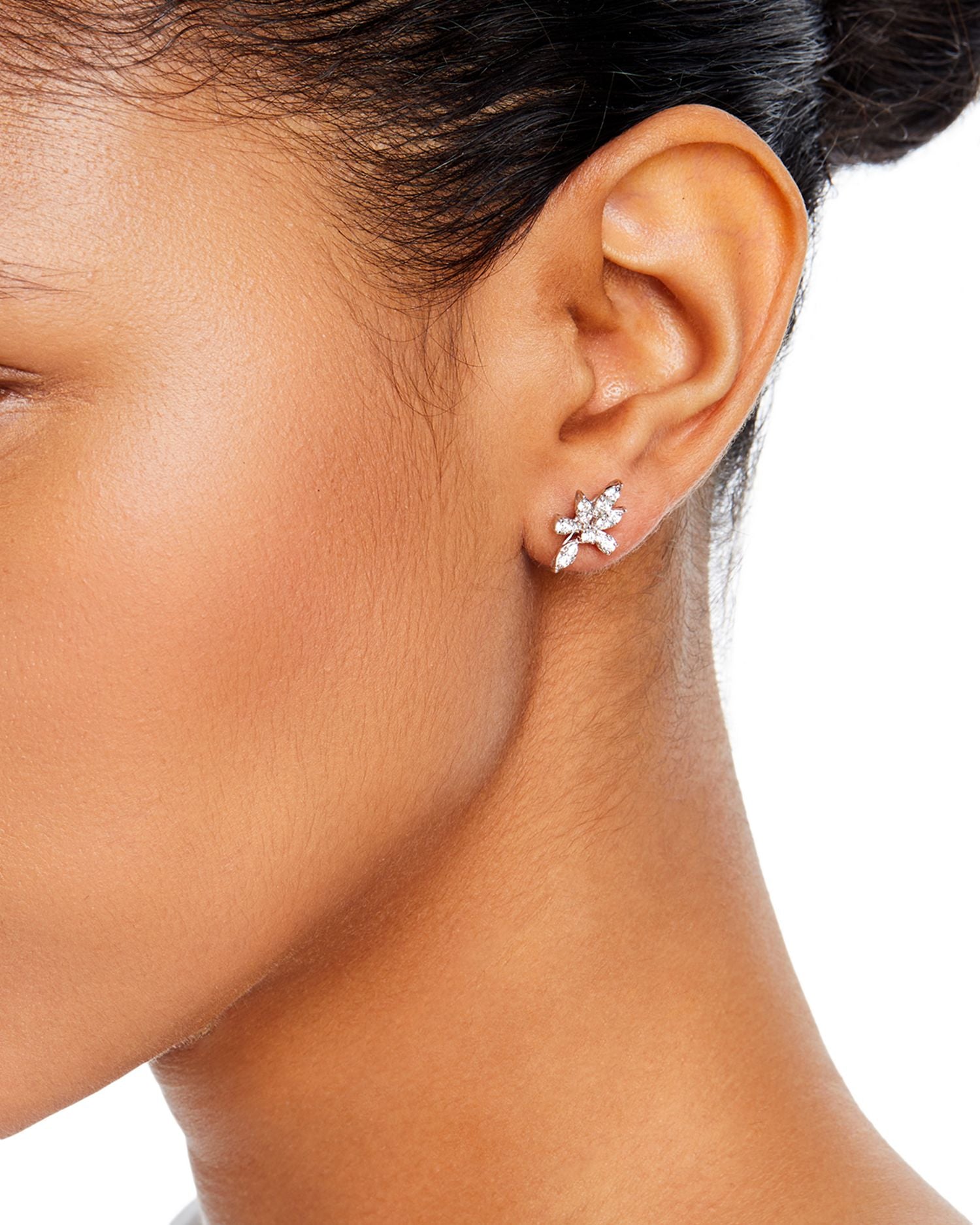 Diamond Starburst Stud Earrings  in 14K White Gold, 0.50 ct. t.w. - Exclusive