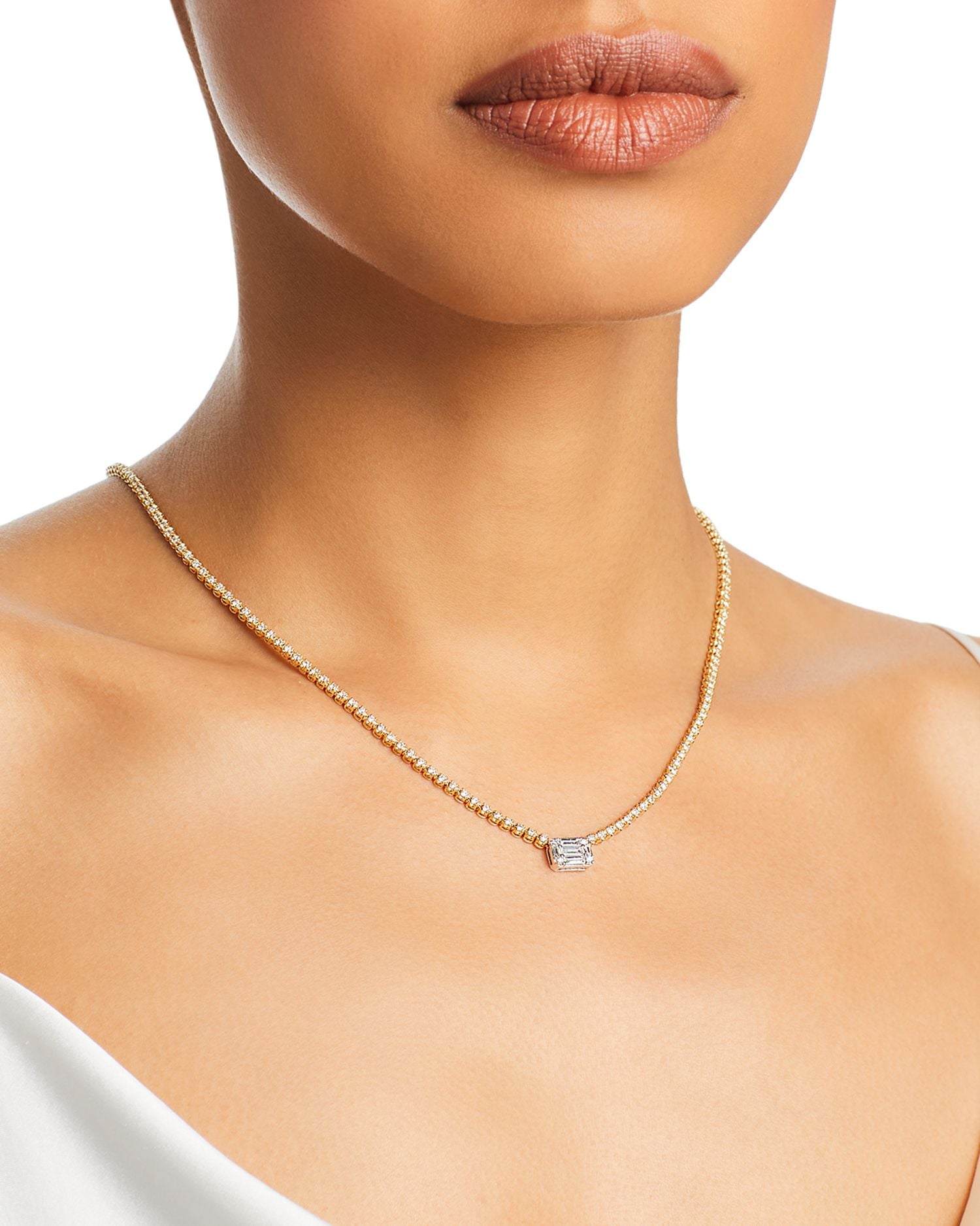 Diamond Multi Cut Mosaic Necklace in 14K Yellow and White Gold, 2.30 ct. t.w. - Exclusive