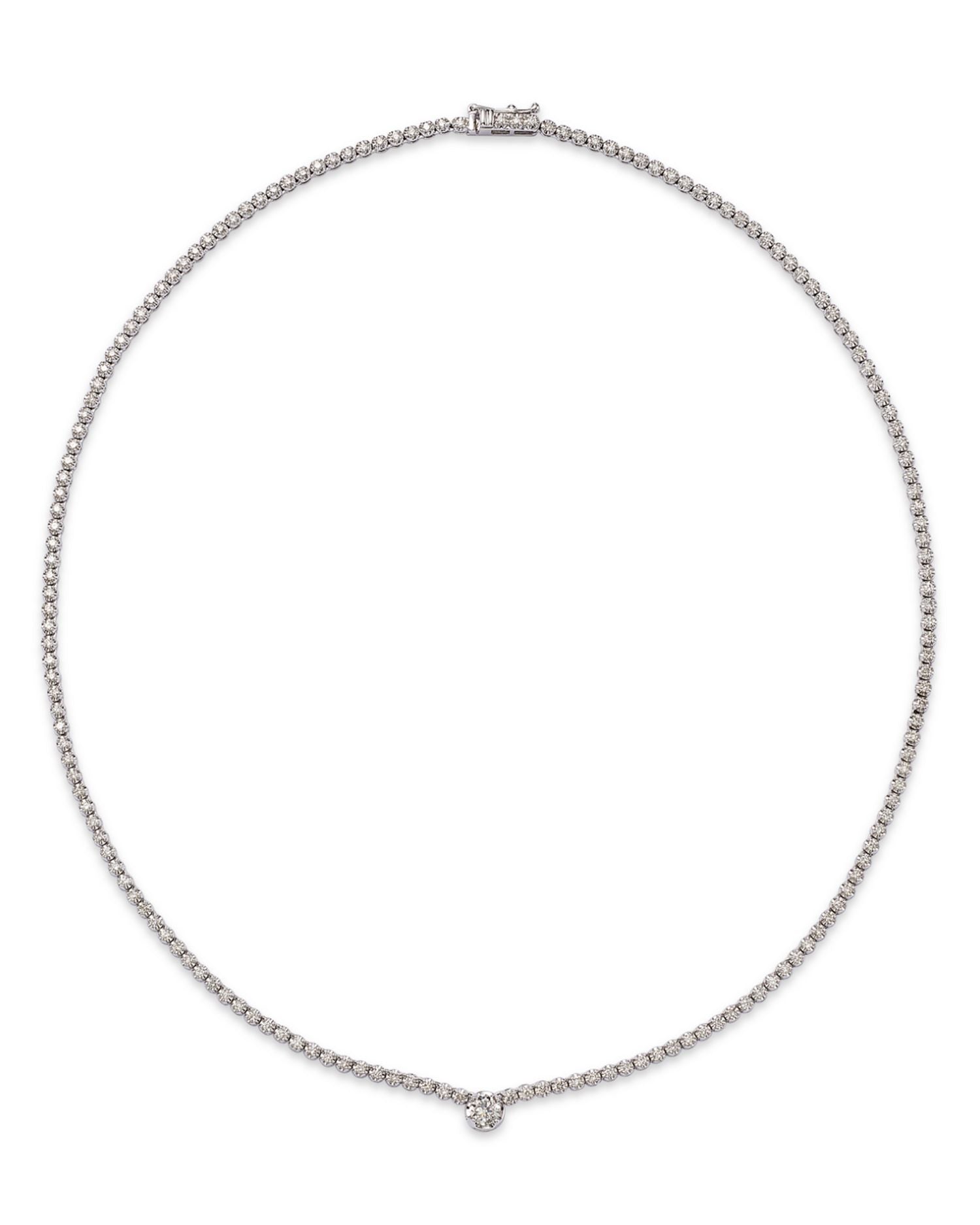 Diamond Solitaire Tennis Necklace in 14K White Gold, 2.30 ct. t.w. - Exclusive