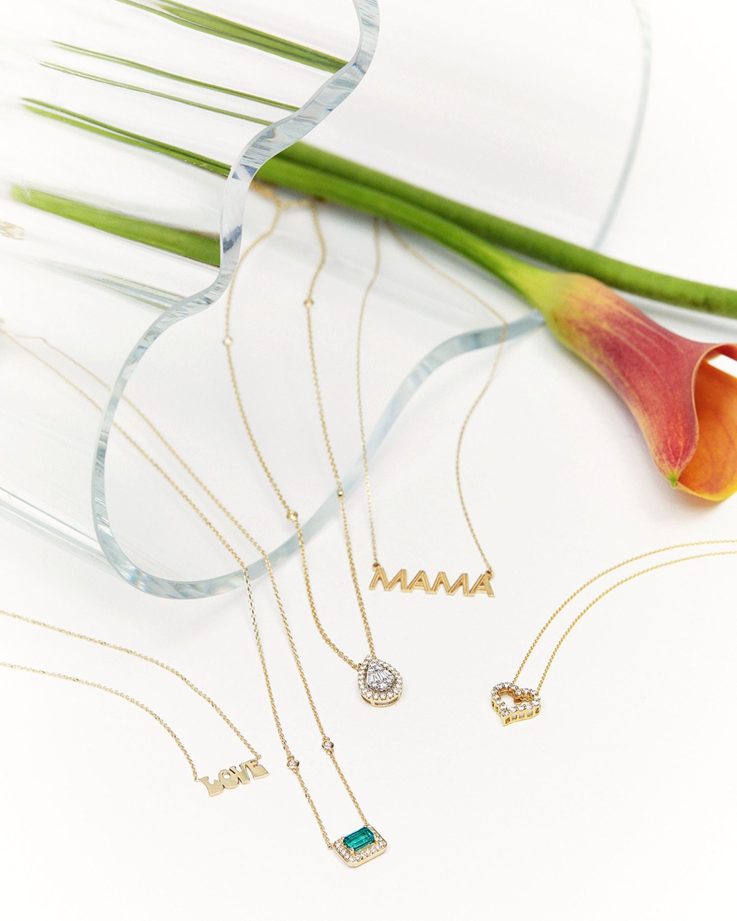 Emerald & Diamond Halo Pendant Necklace in 14K Yellow Gold, 18' - Exclusive