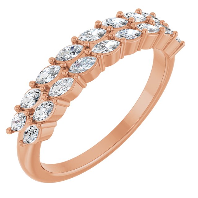 1.2Ct Lab-grown Diamond Band in 14K White Gold