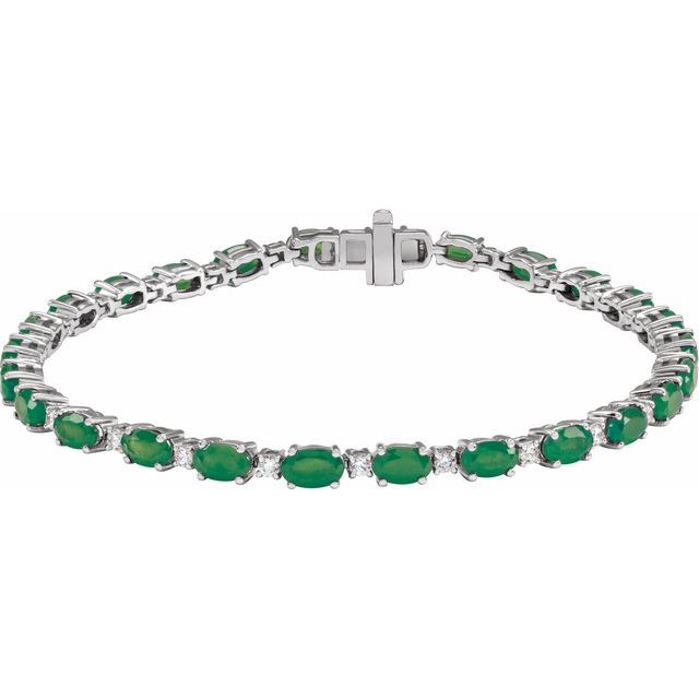 5.8Ct Emerald-Cut Lab-grown Diamond Bracelet in 14K Yellow Gold