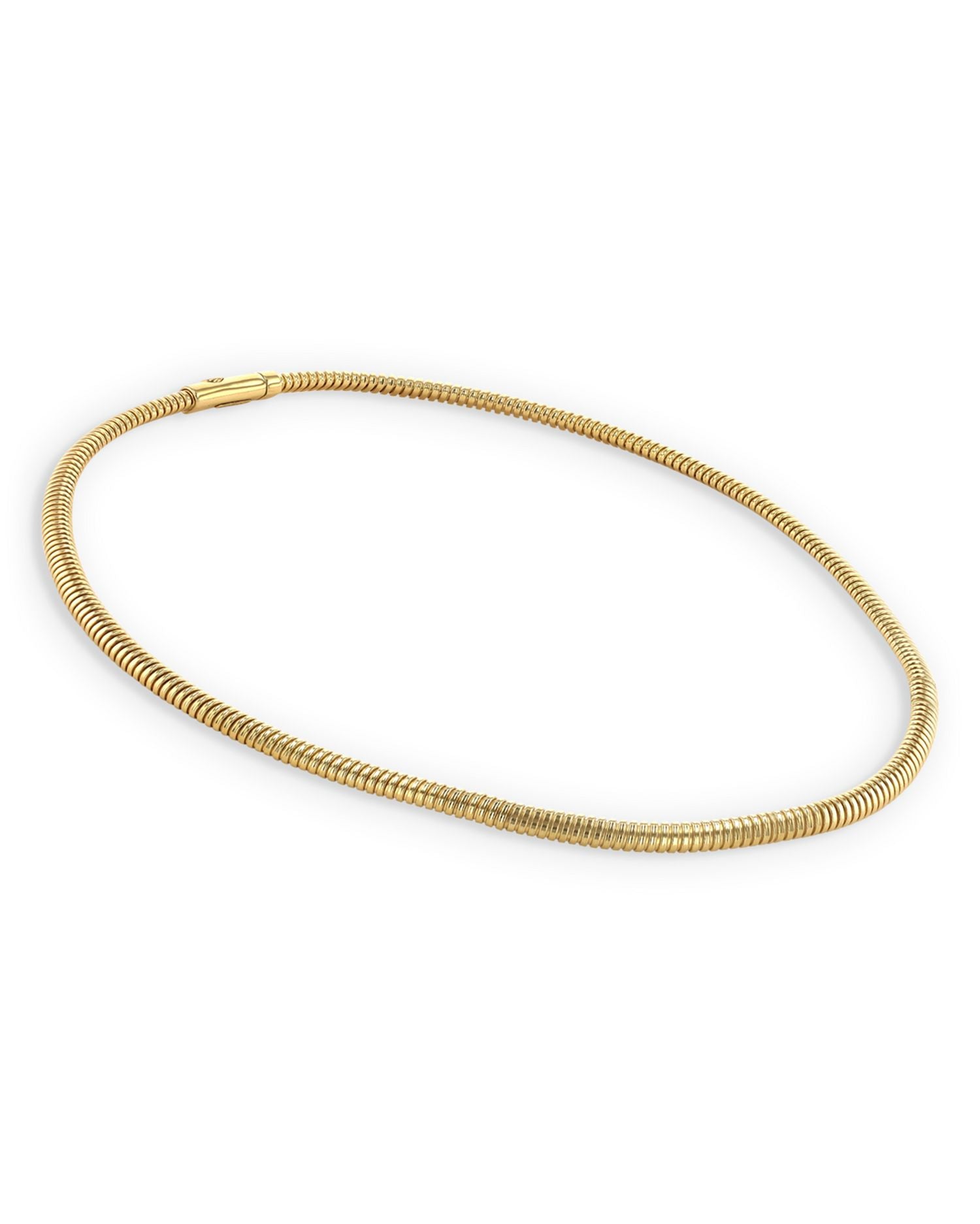 18K Yellow Gold Via Bagutta Tubogas Collar Necklace, 17'