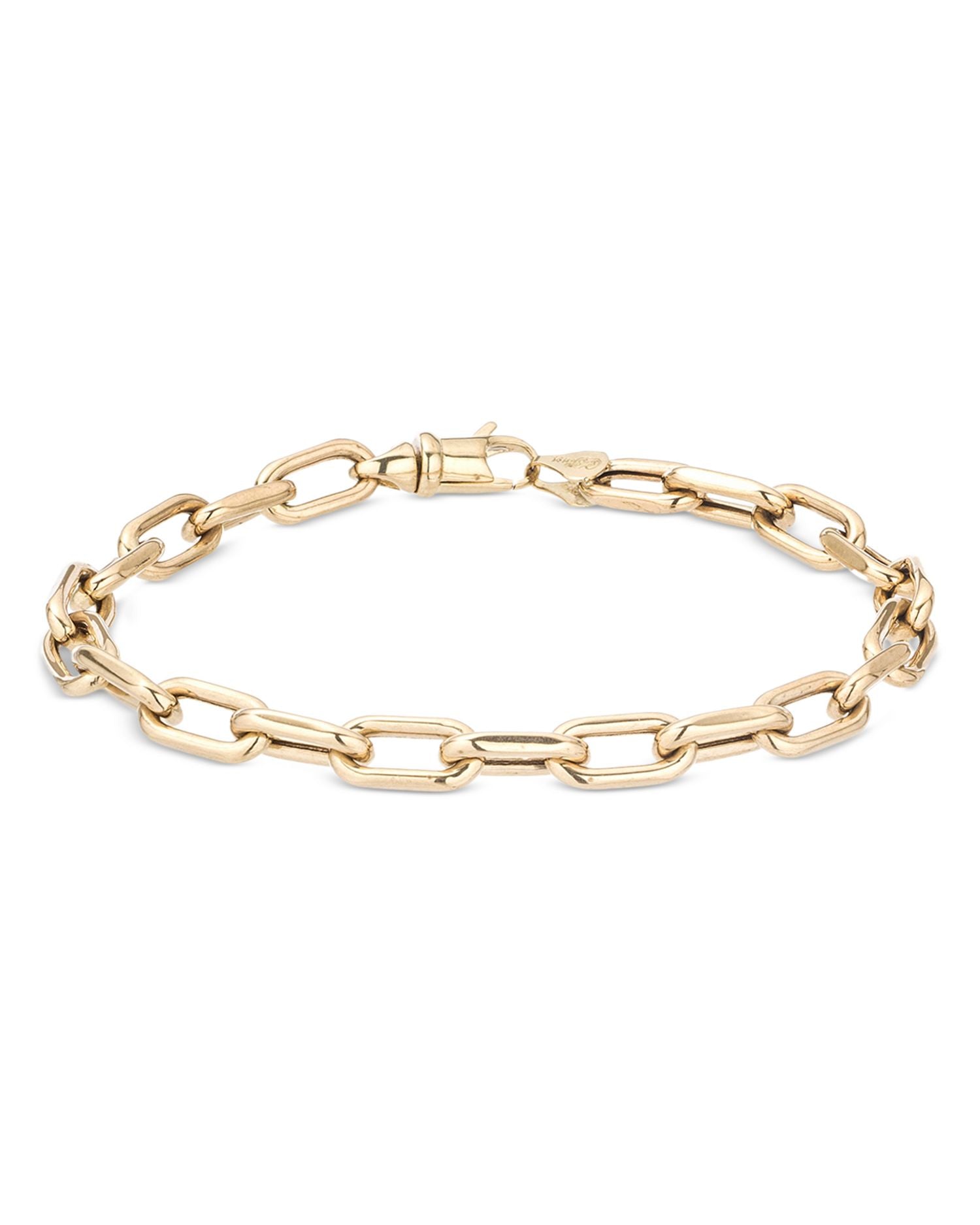 14K Yellow Gold Oval Link Bracelet