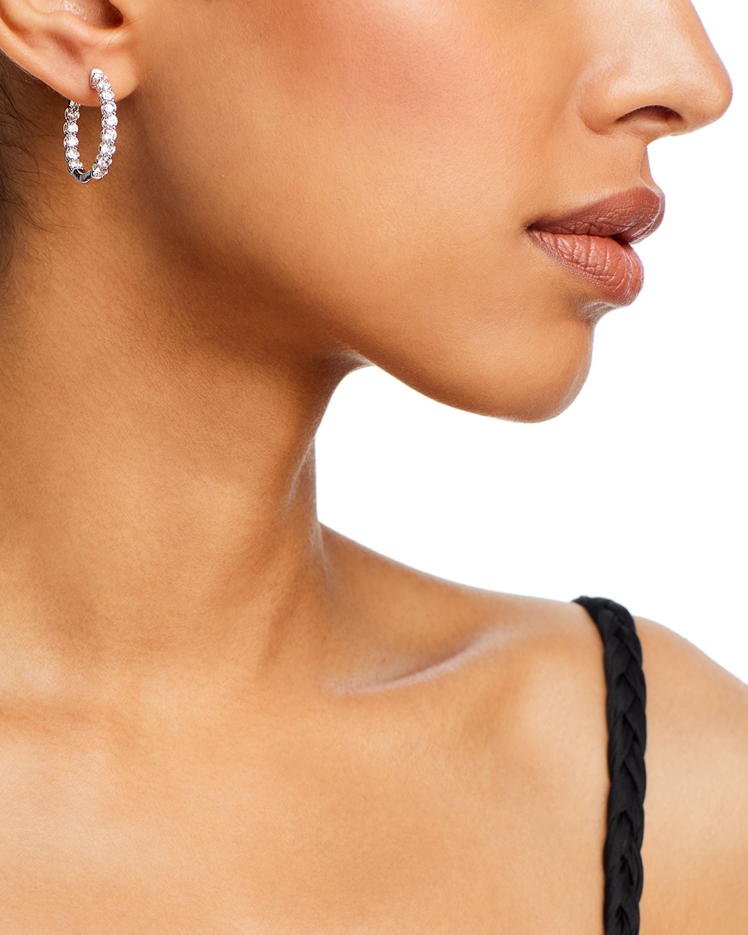 Diamond Inside Out Hoop Earrings in 14K White Gold, 2.50 ct. t.w. - Exclusive