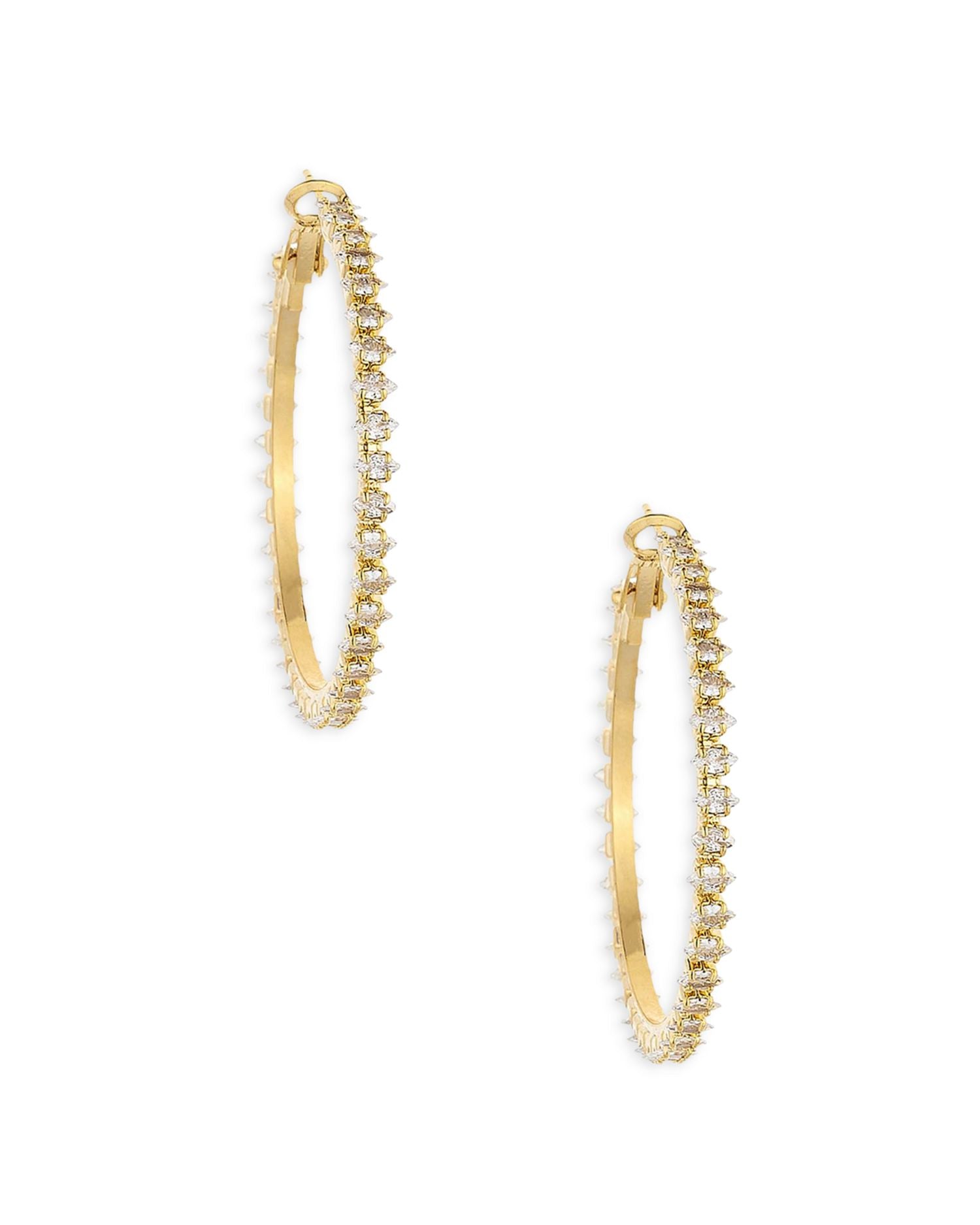Crystal Medium Hoop Earrings