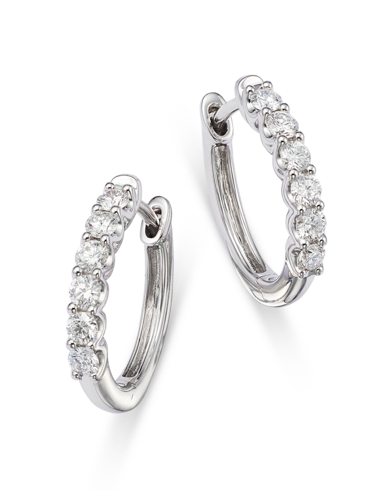 Diamond Small Hoop Earrings in 14K Gold, 0.34 ct. t.w.