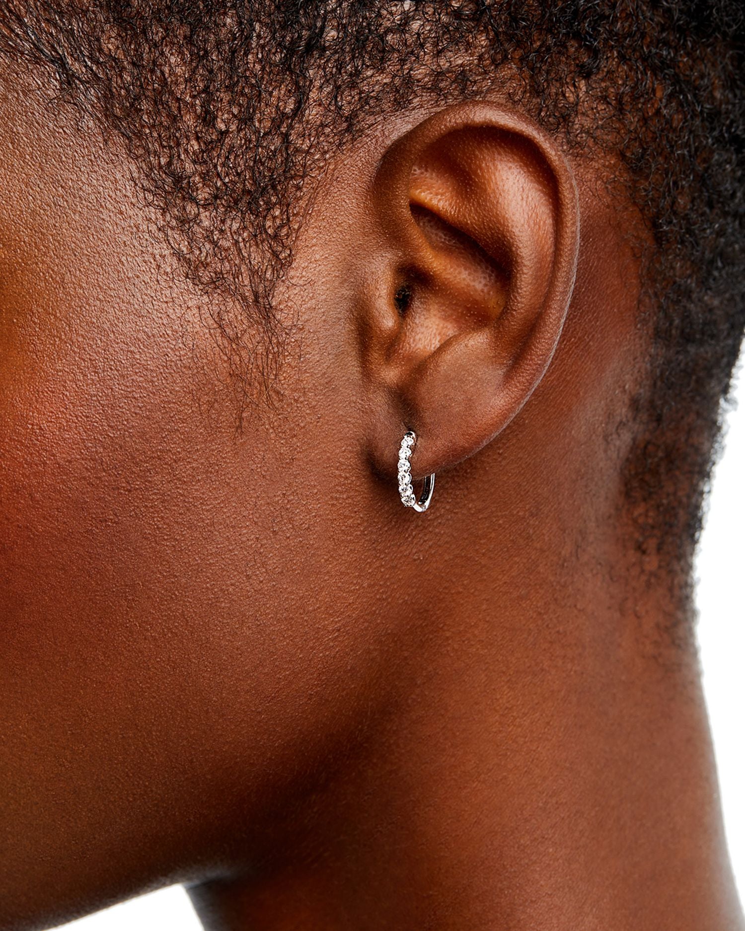 Diamond Small Hoop Earrings in 14K Gold, 0.34 ct. t.w.