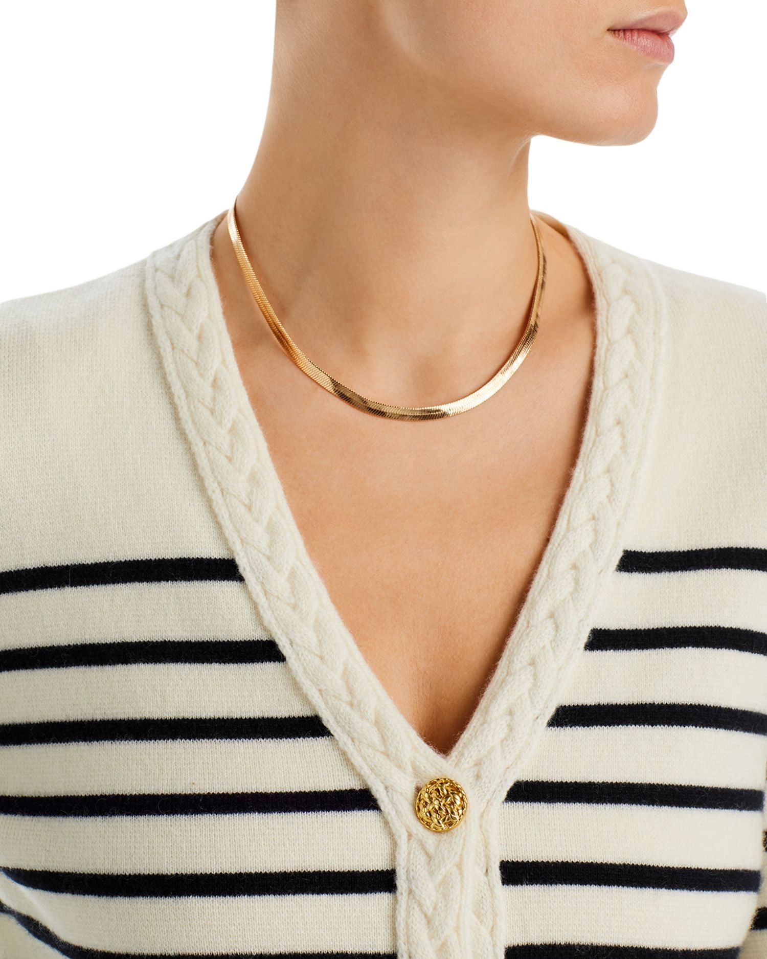 Herringbone Chain Necklace, 16' - Exclusive