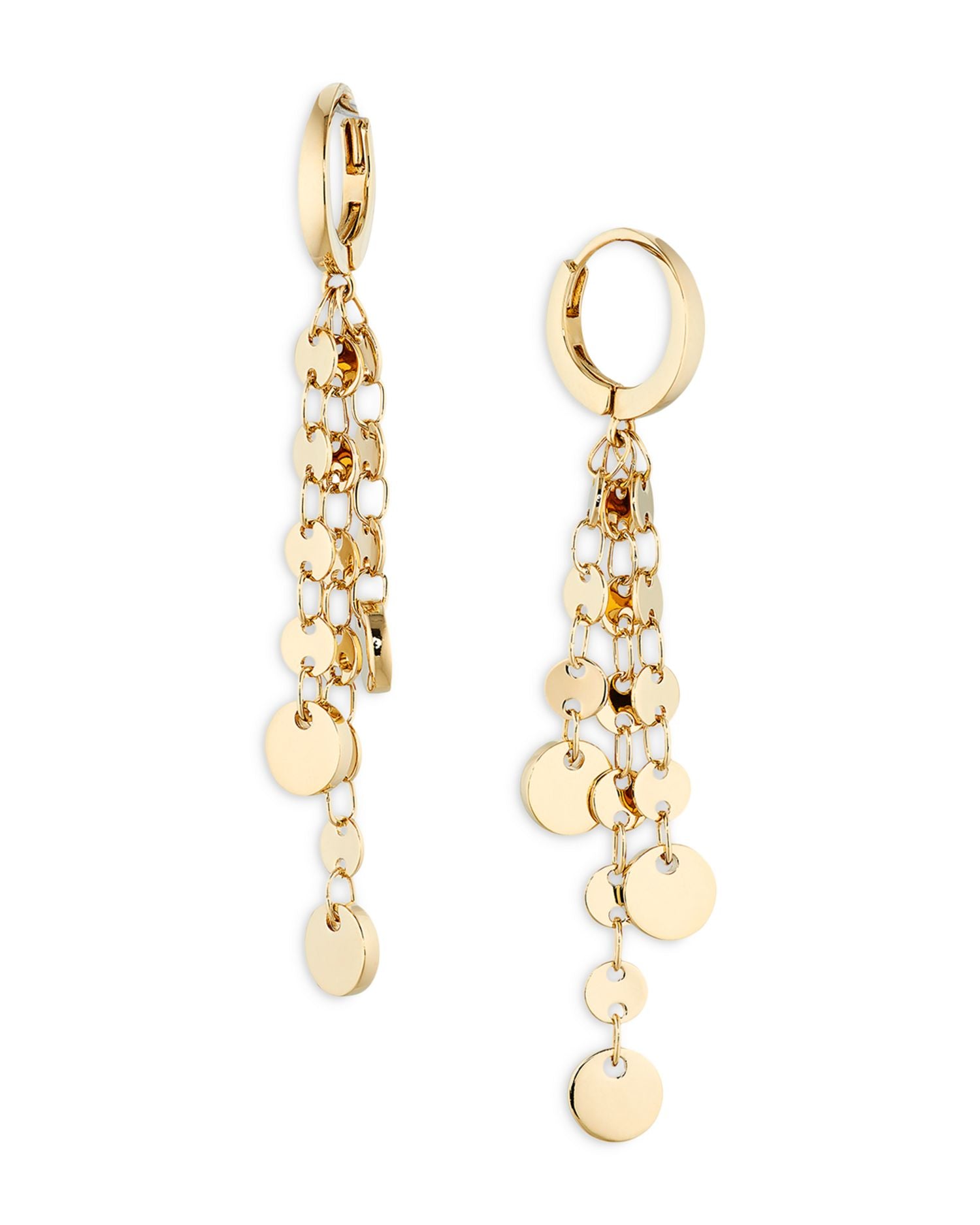 Treasure Coin Fringe Drop Earrings