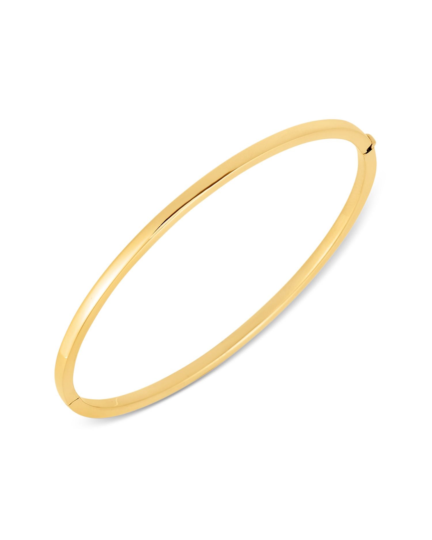 18K Yellow Gold Oval Hinge Bangle