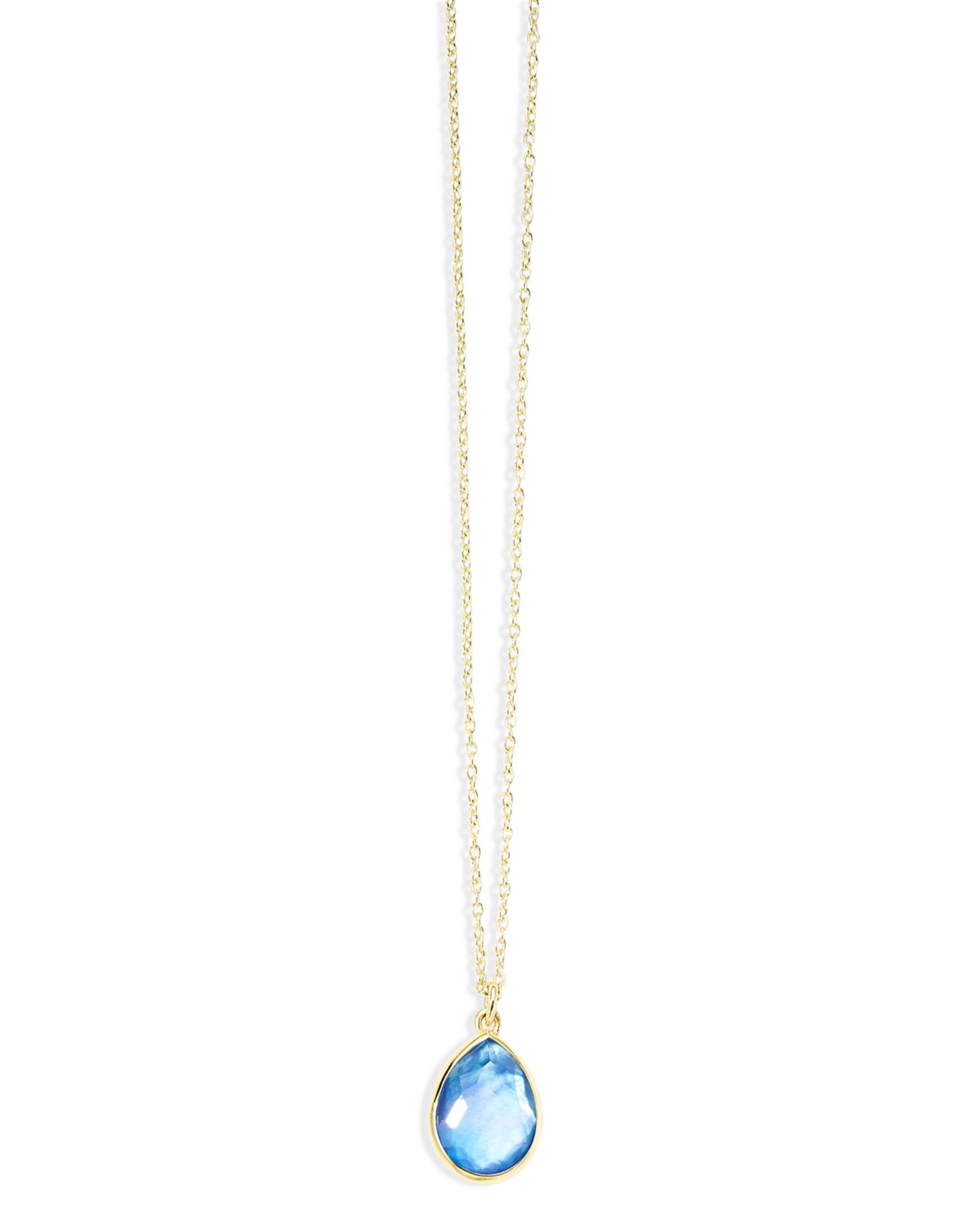 18K Yellow Gold Rock Candy® Lapis Triplet Pendant Necklace, 16-18'