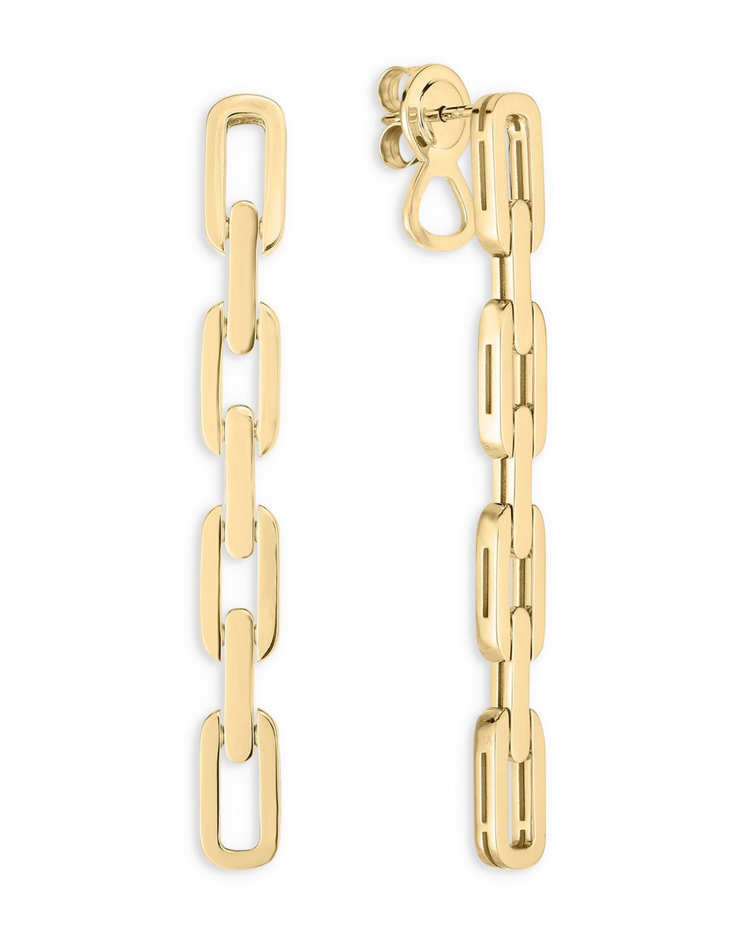 18K Yellow Gold Navarra Link Drop Earrings