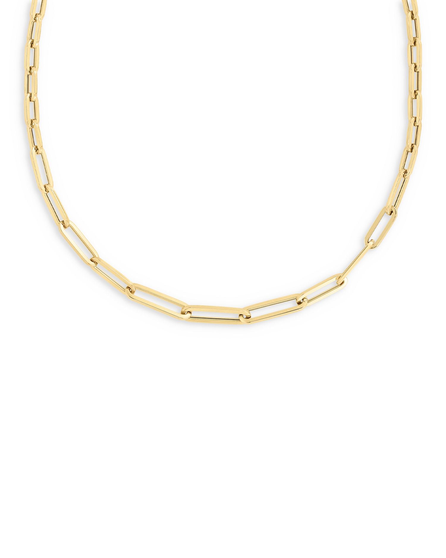 18K Yellow Gold Classic Oro Link Necklace, 17'