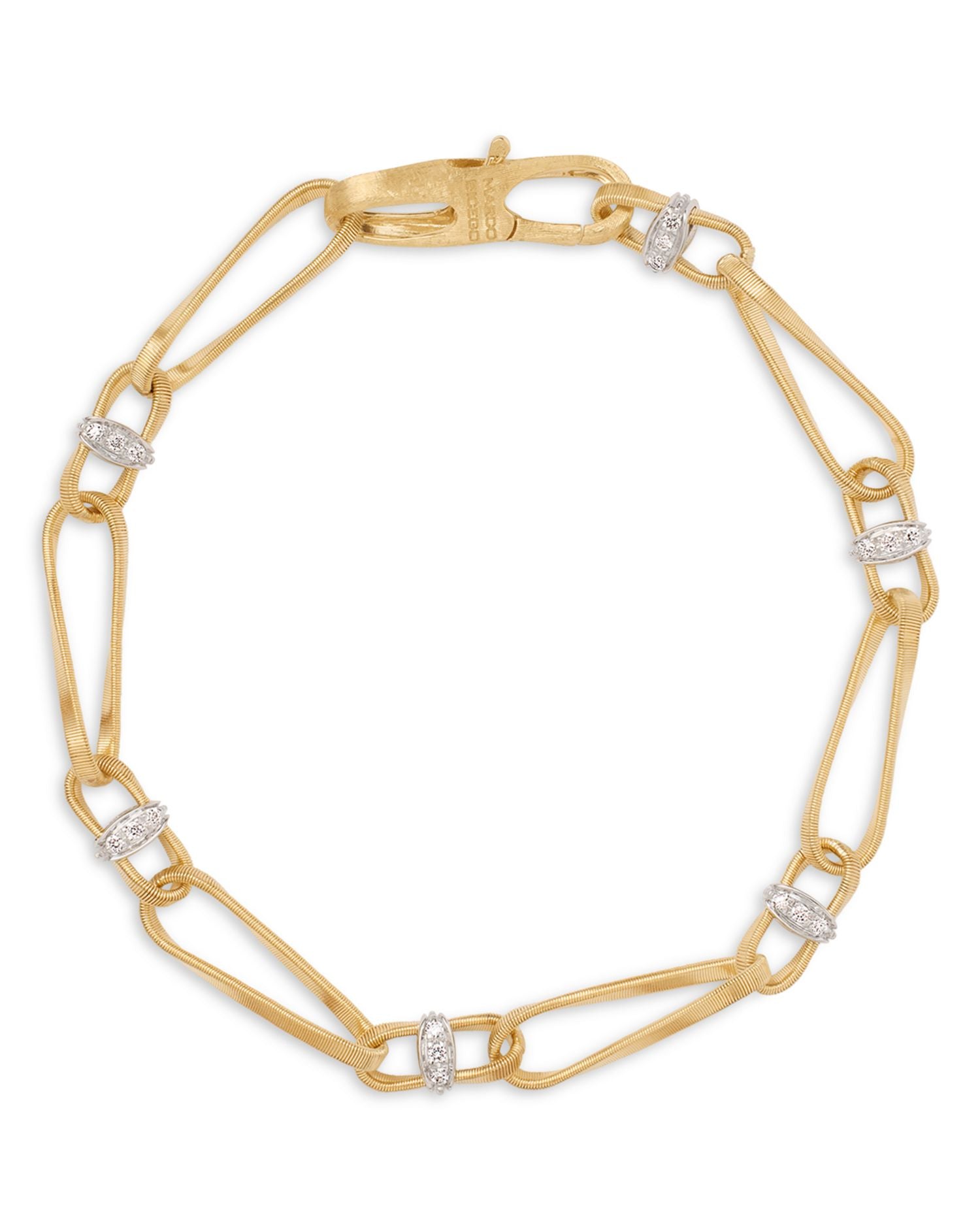 18K Yellow Gold Marrakech Onde Diamond Link Bracelet