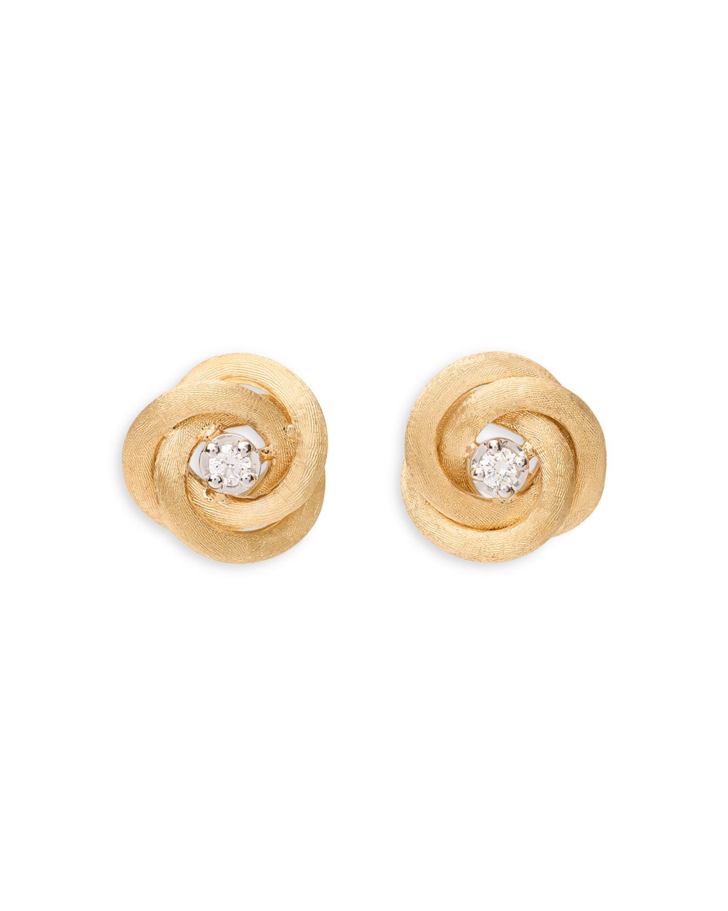 18K Yellow Gold Jaipur Link Diamond Stud Earrings
