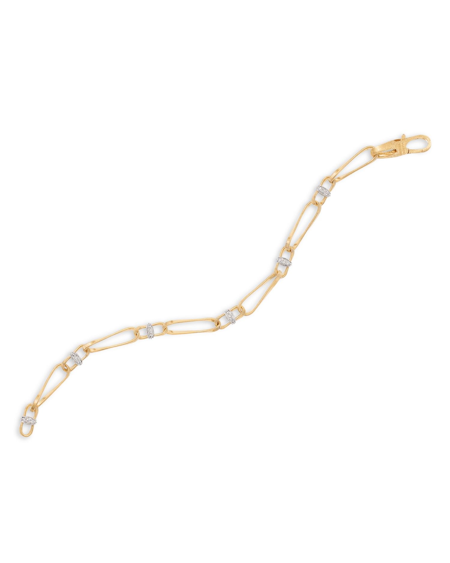 18K Yellow Gold Marrakech Onde Diamond Link Bracelet