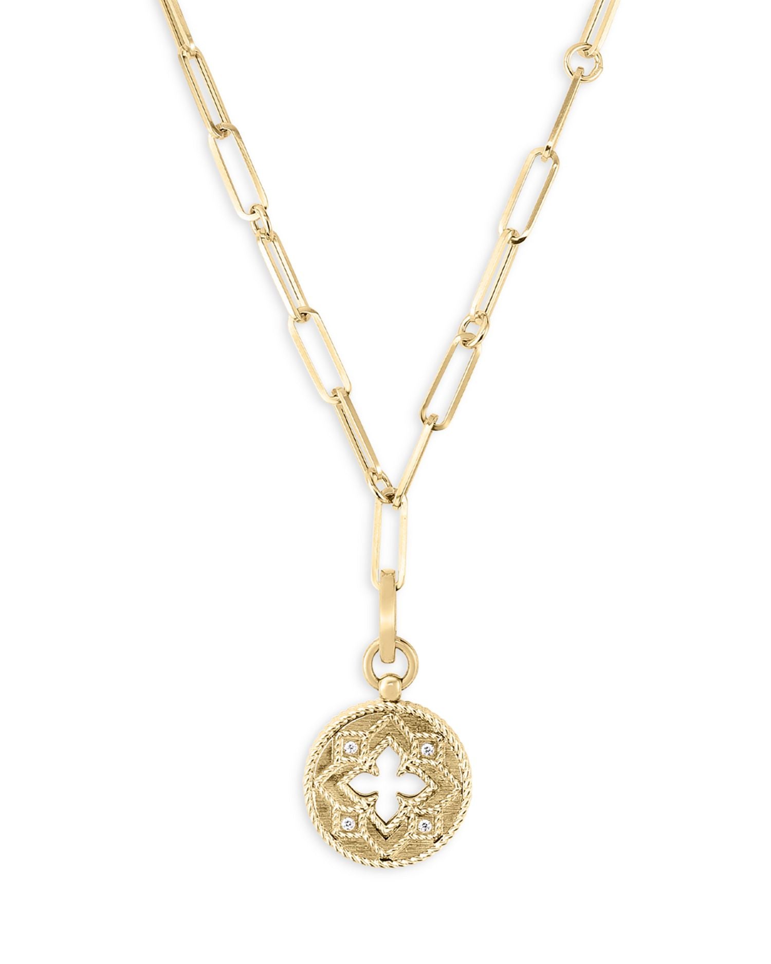 18K Yellow Gold Venetian Princess Diamond Pendant