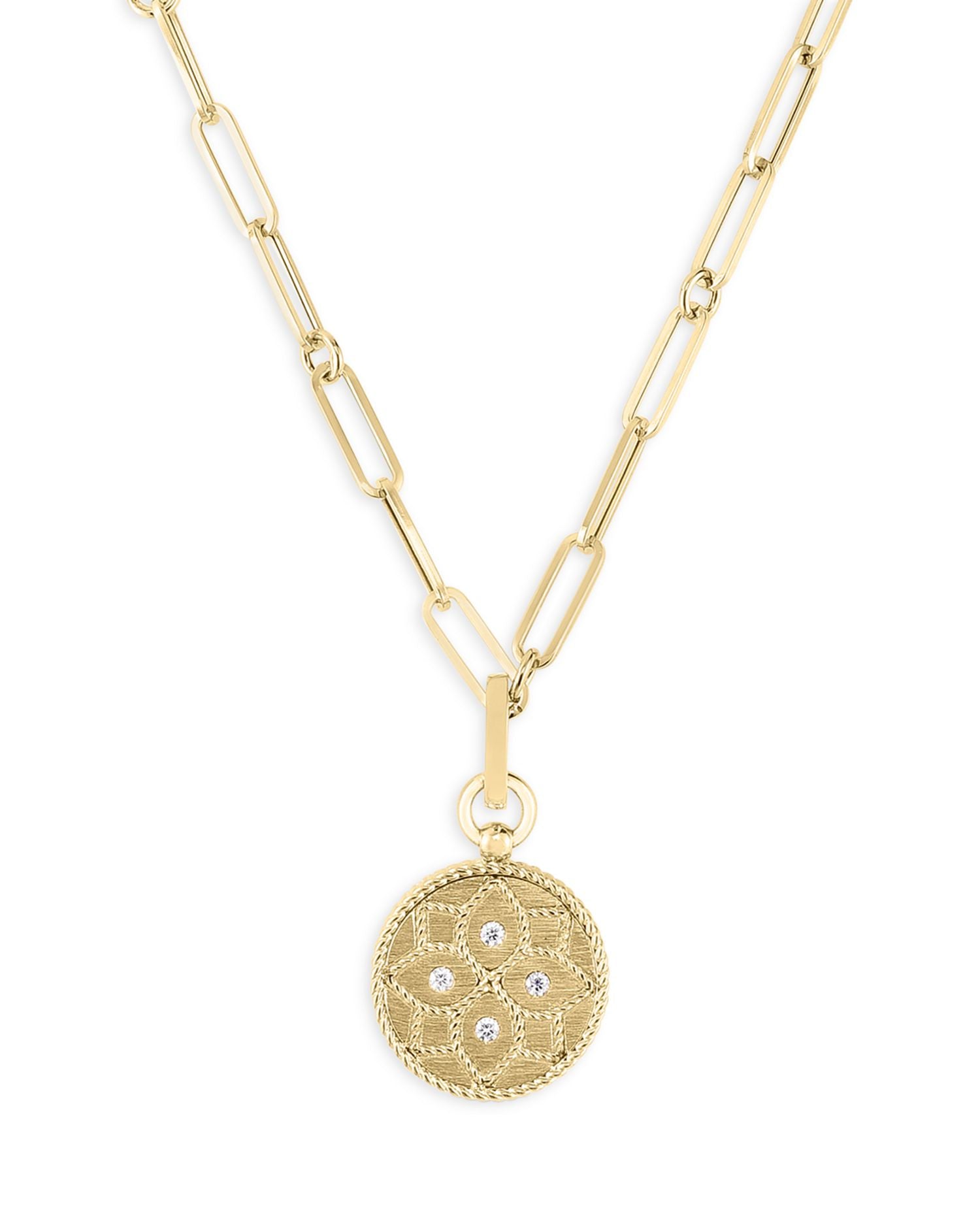 18K Yellow Gold Venetian Princess Diamond Pendant