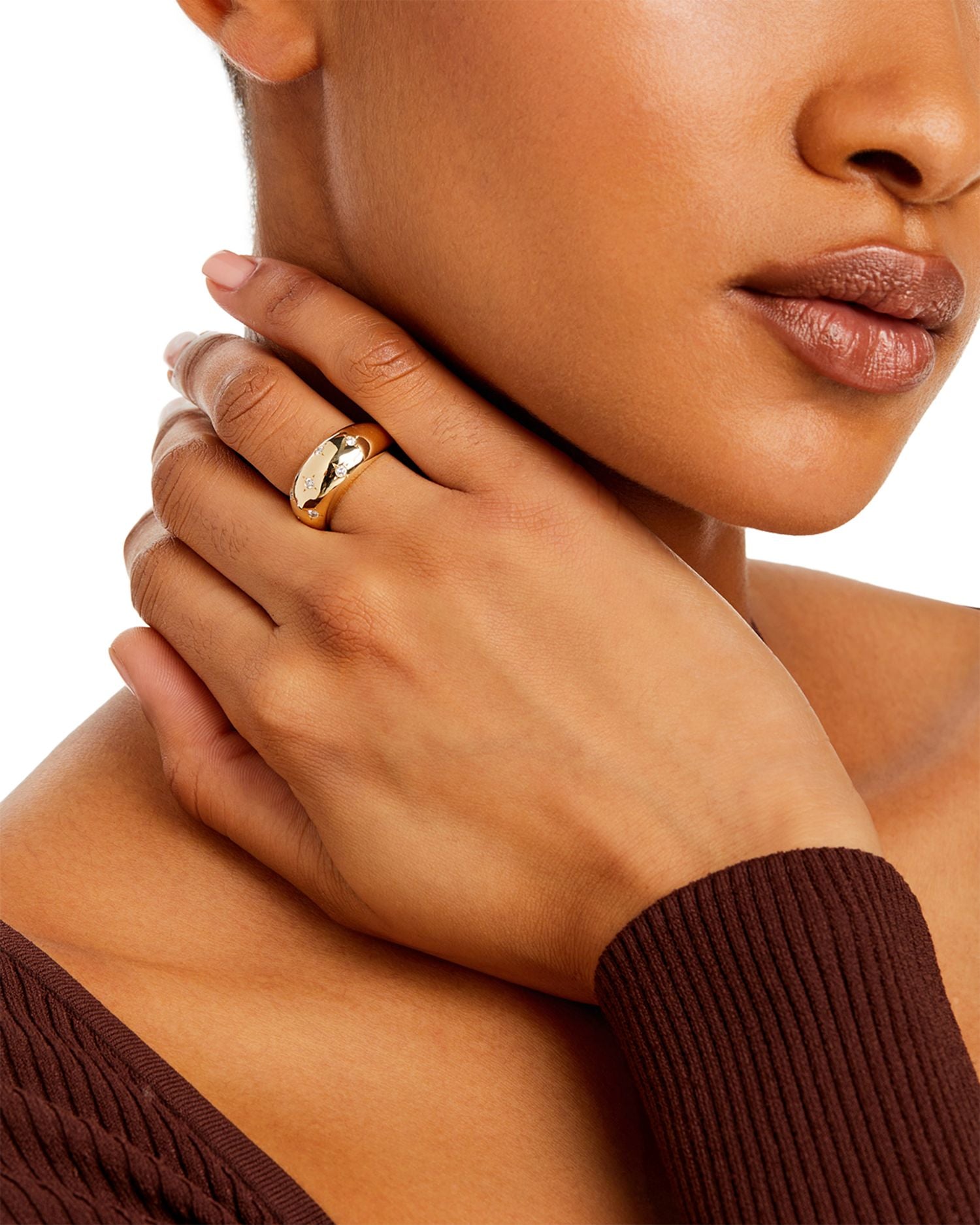 14K Yellow Gold Aura Diamond Ring