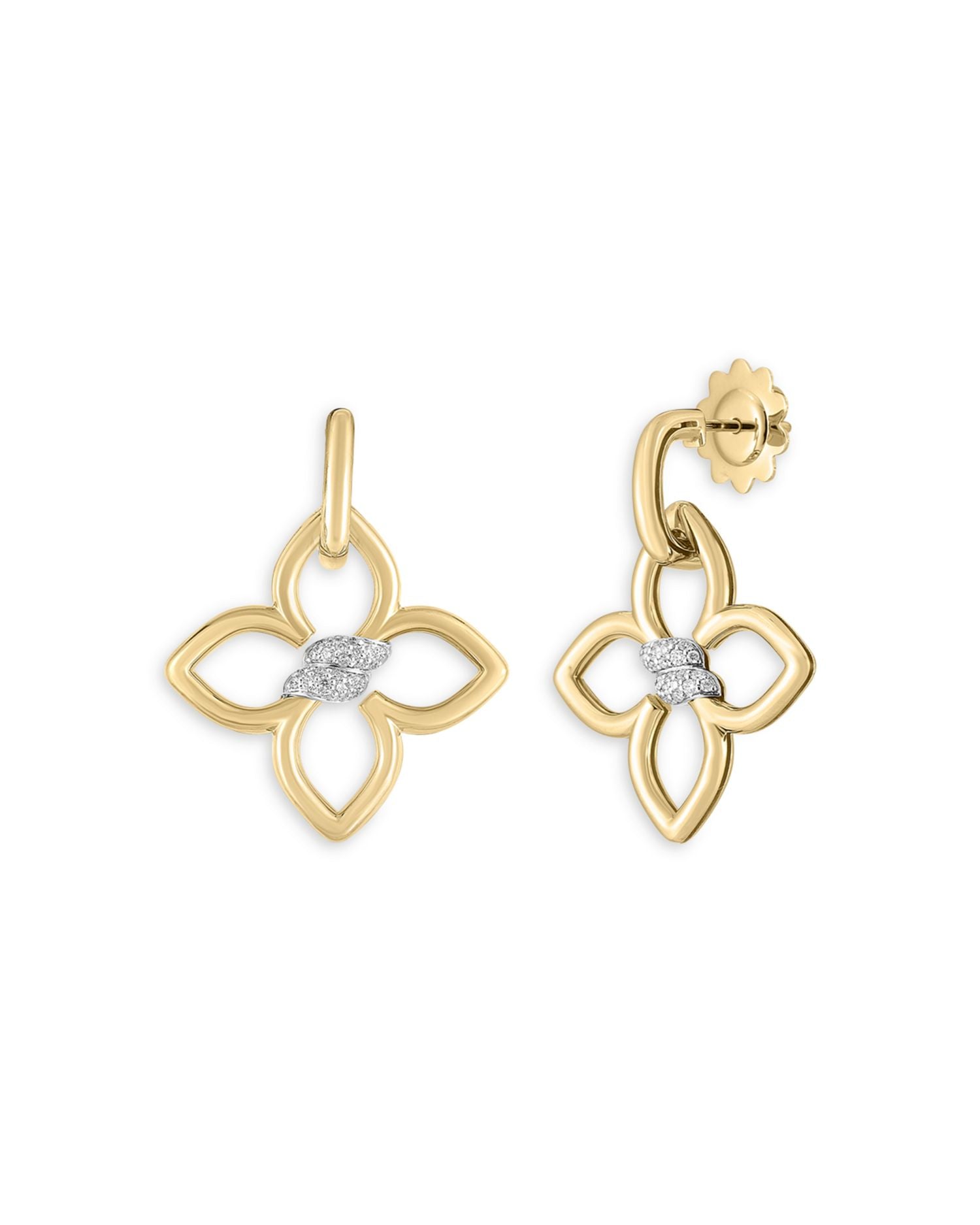 18K Yellow Gold Cialoma Earrings with Diamonds, 0.15 ct. t.w.