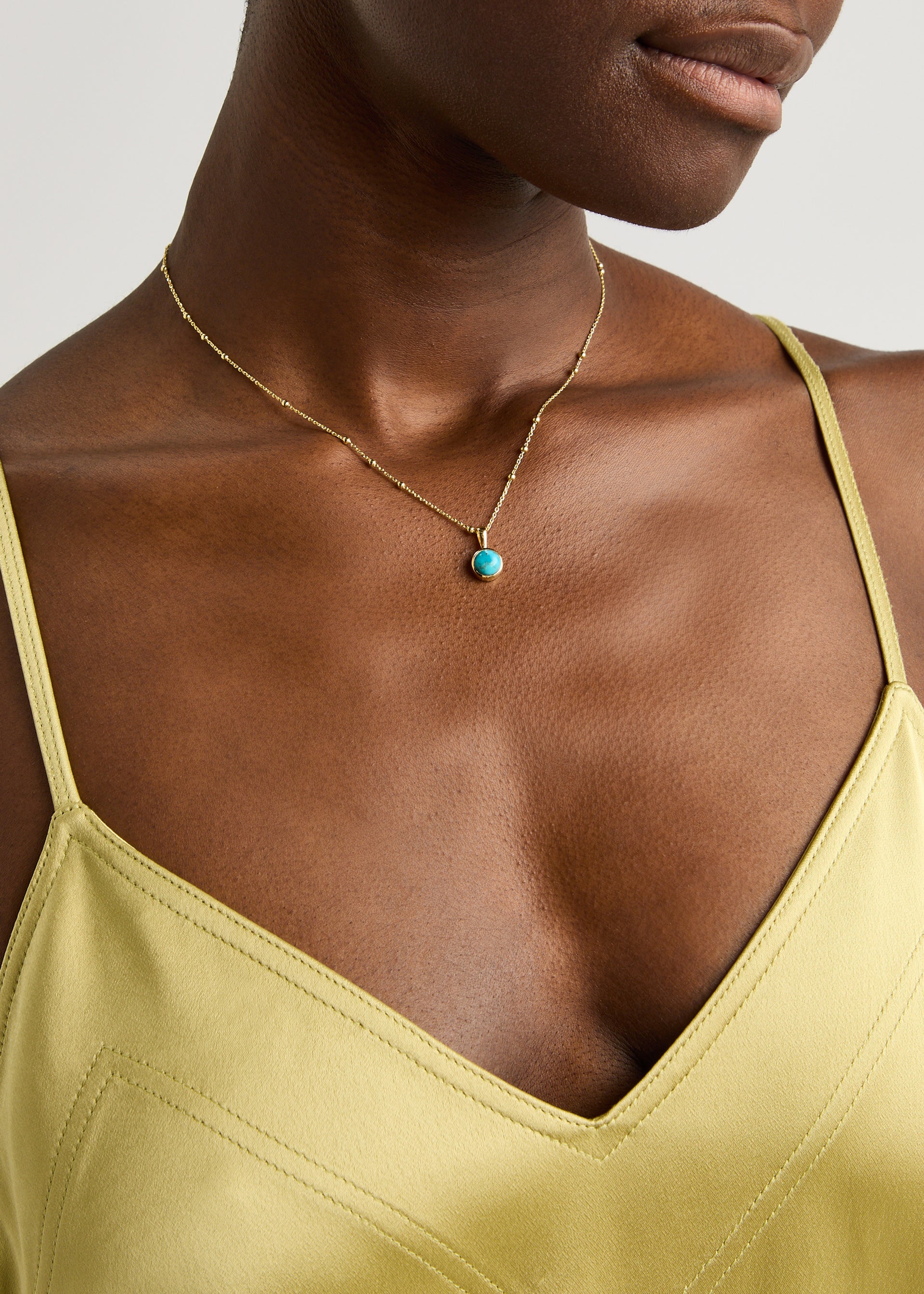 Healing stone 18kt gold-plated necklace
