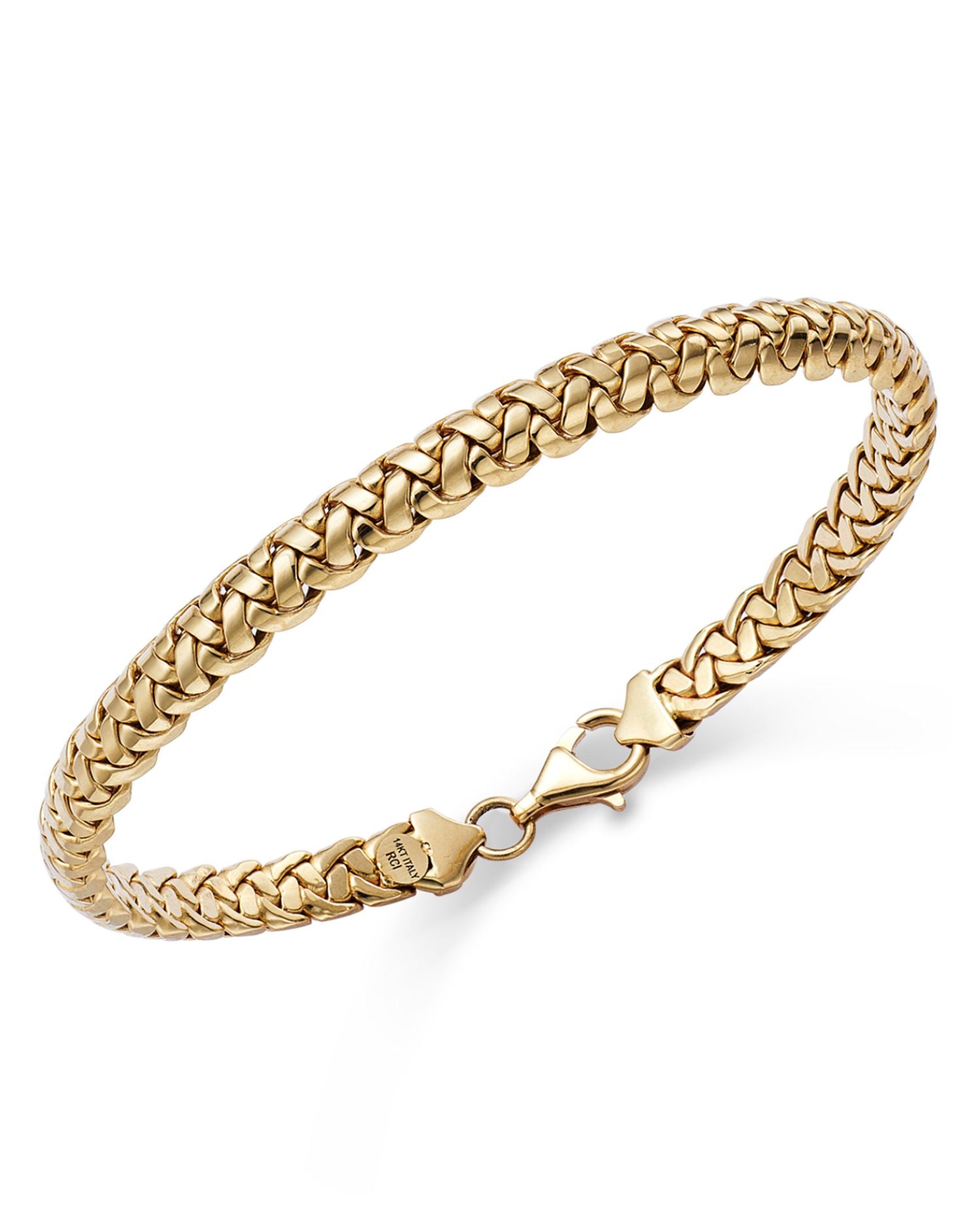 14K Yellow Gold Braid Link Bracelet