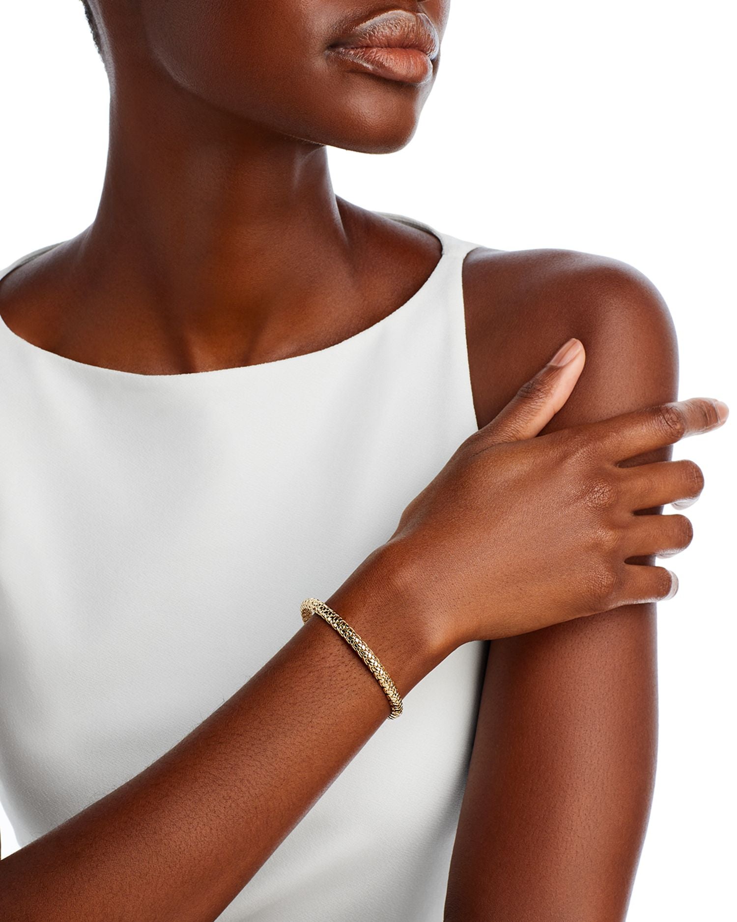 14K Yellow Gold Braid Link Bracelet