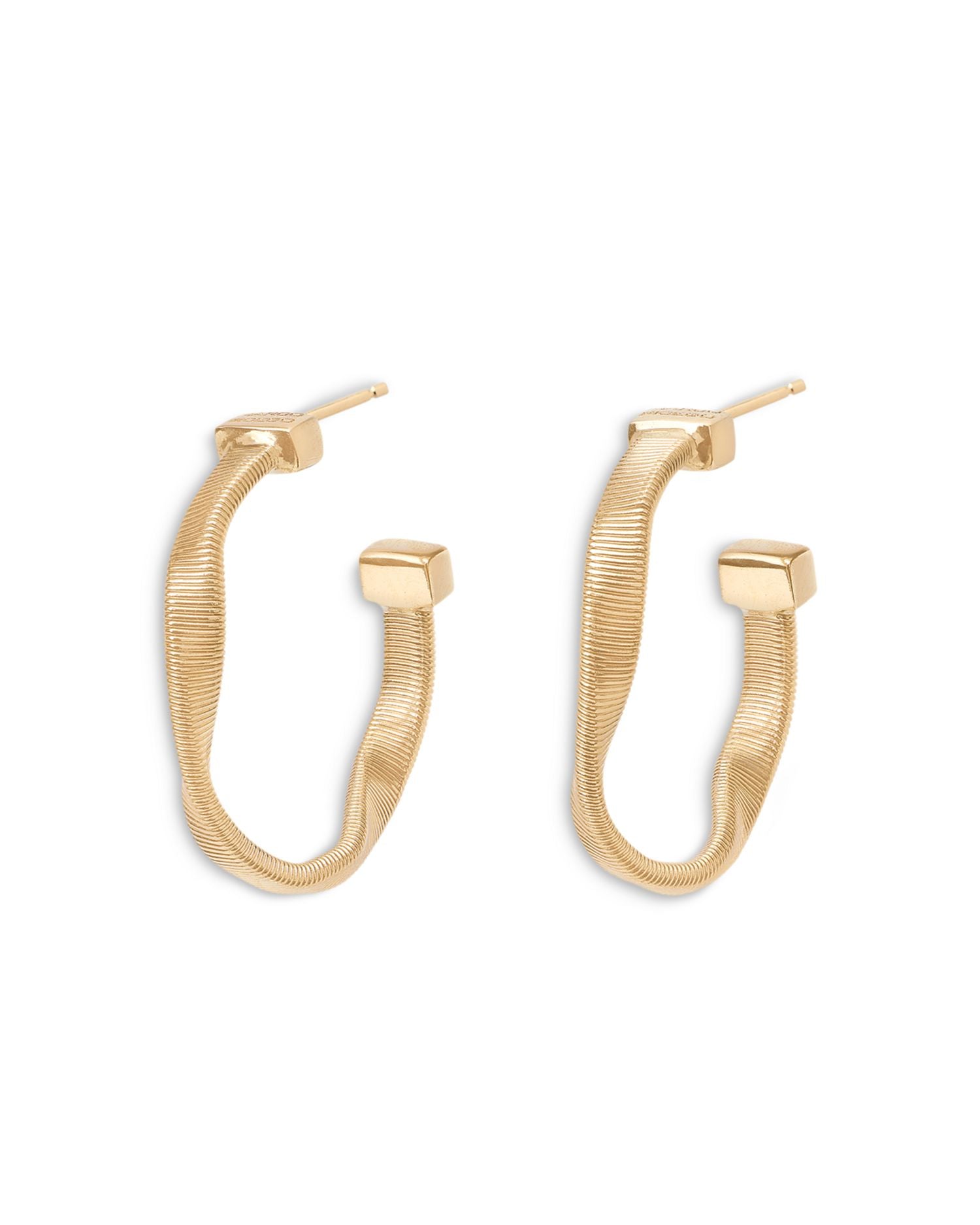 18K Yellow Gold Marrakech Wavy Medium Hoop Earrings