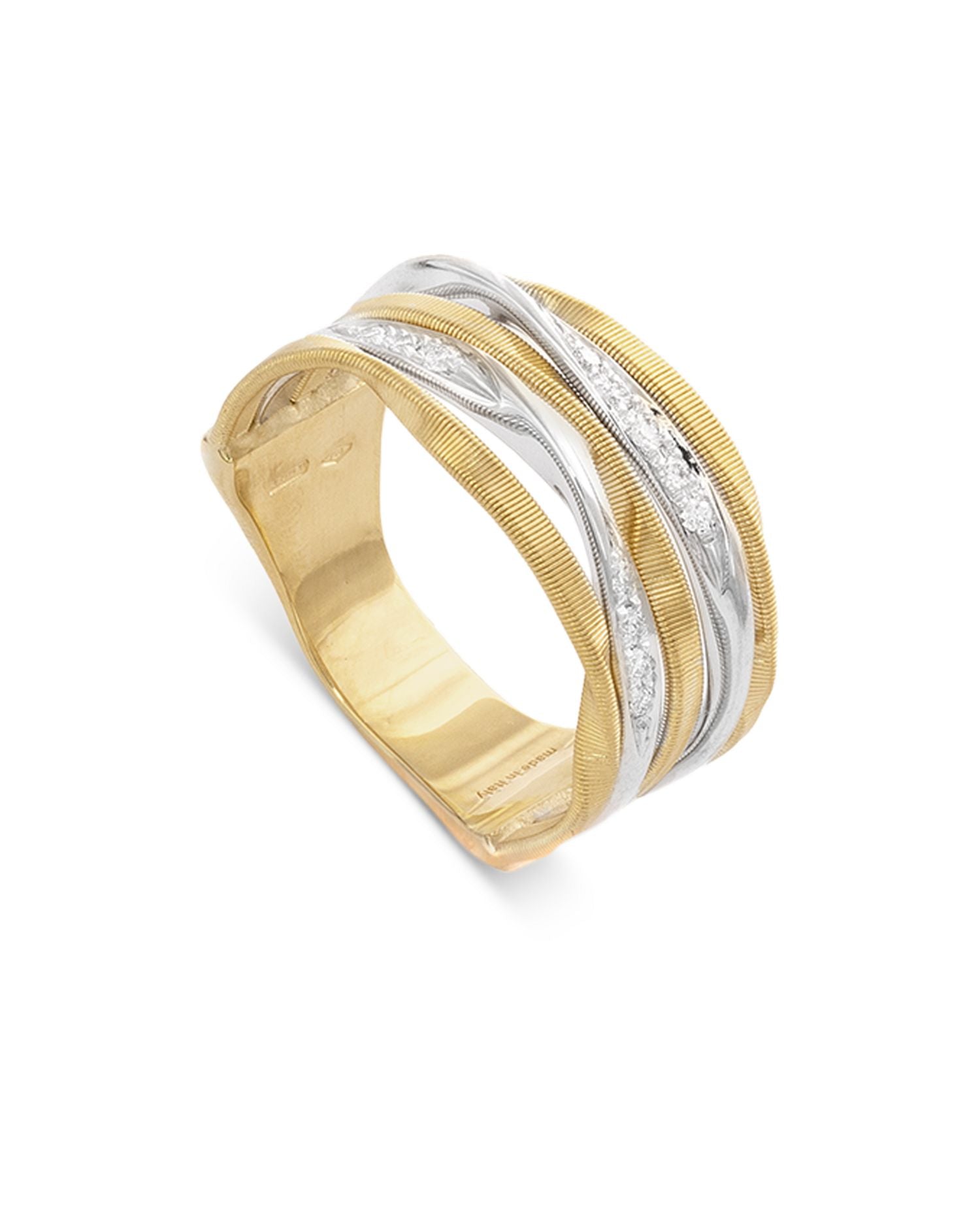 18K Yellow Gold Marrakech Onde Diamond Multirow Ring