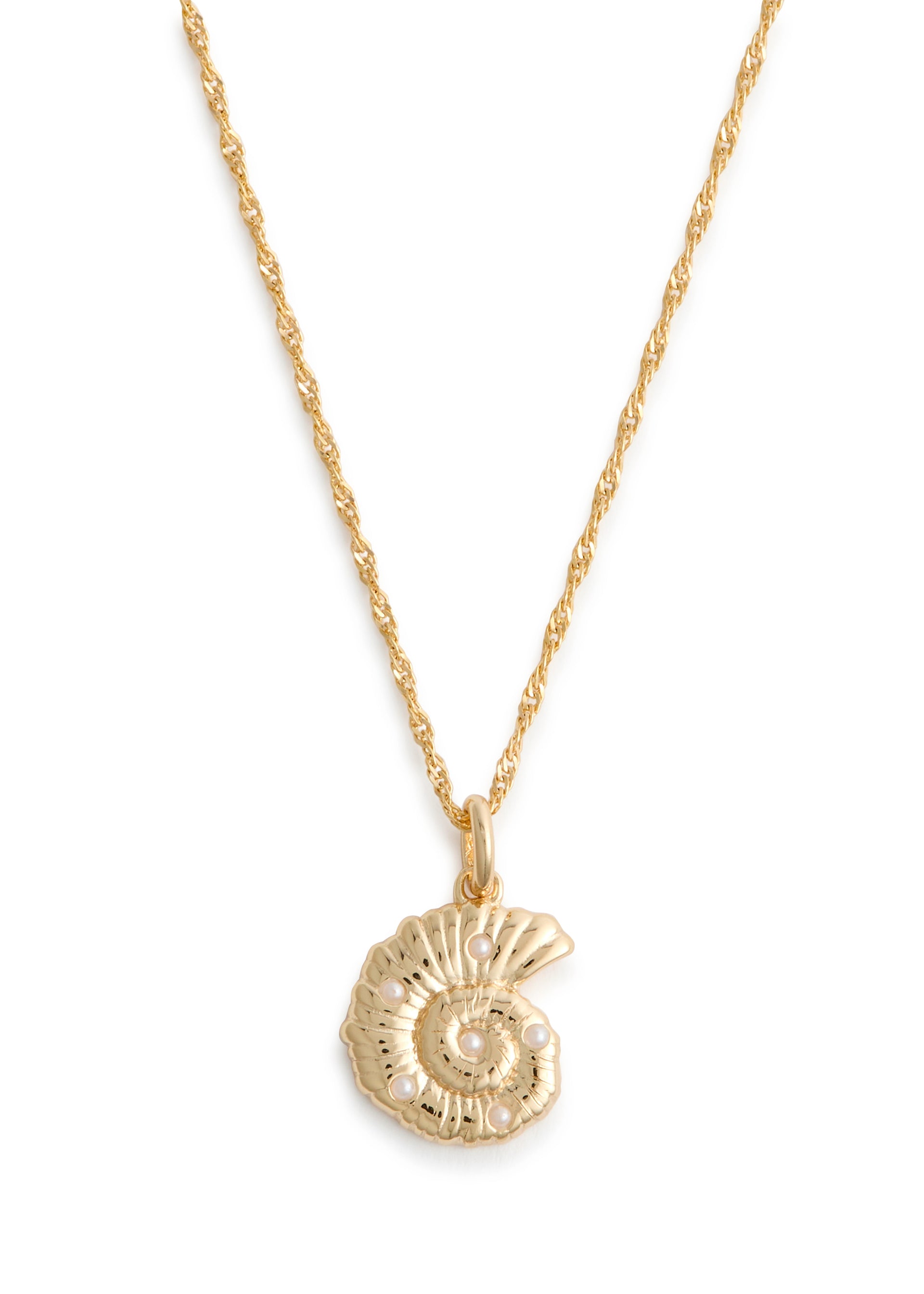 Shell 18kt gold-plated necklace