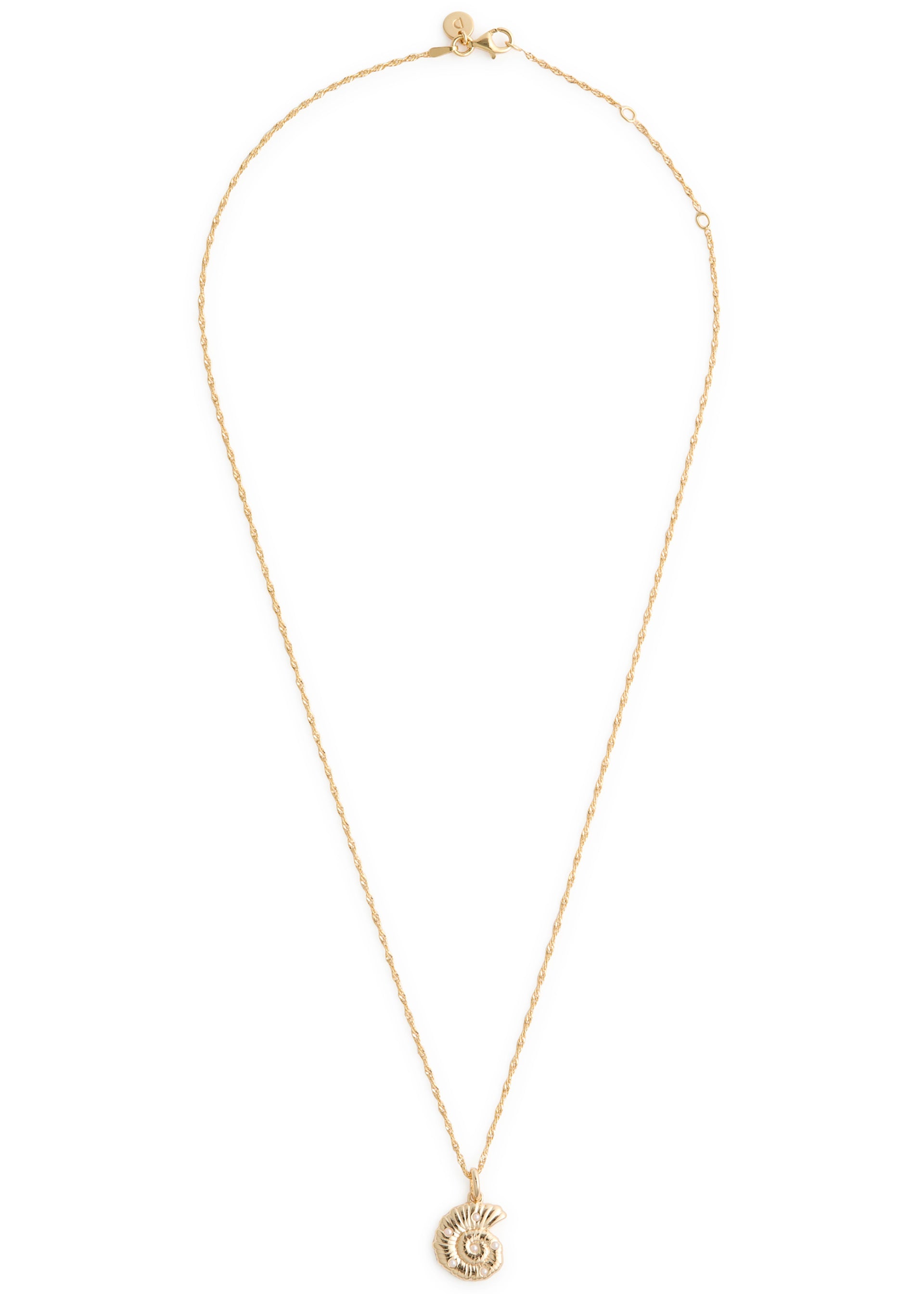 Shell 18kt gold-plated necklace