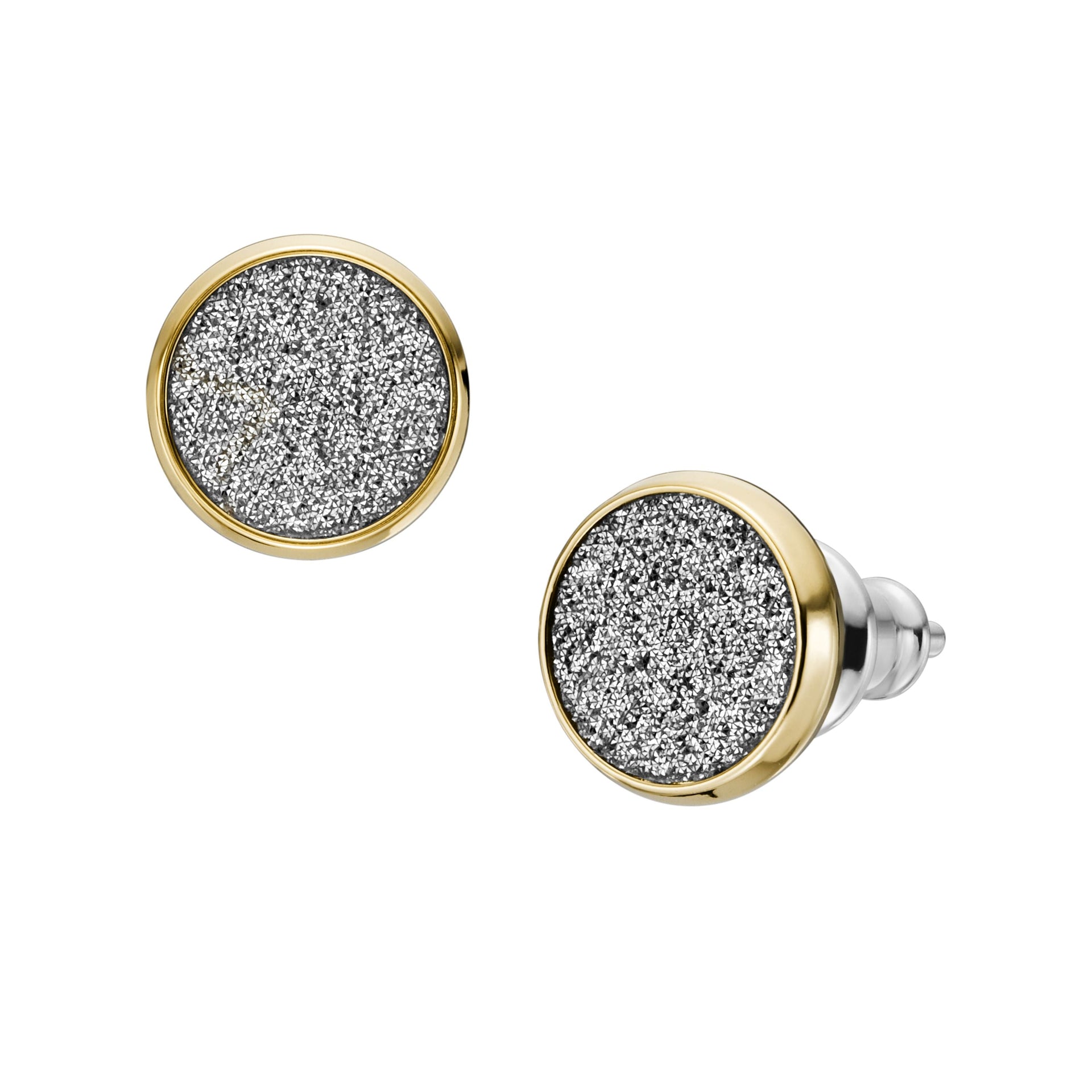 Fossil Women's Hazel Glitz Paper Gold-Tone Stainless Steel Stud Earrings