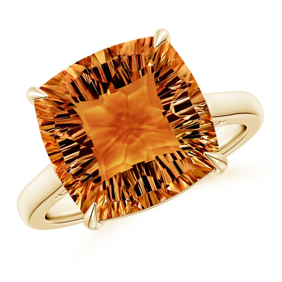 Claw-Set Cushion Citrine Solitaire Cocktail Ring