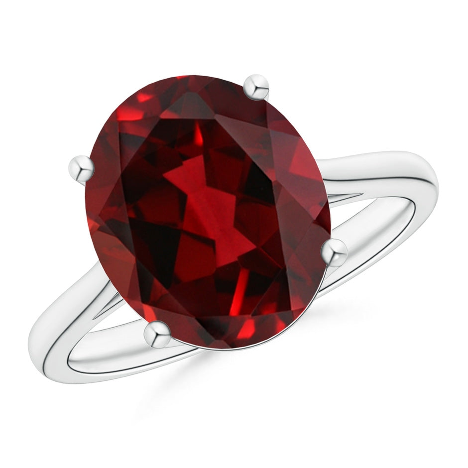 Oval Solitaire Garnet Cocktail Ring
