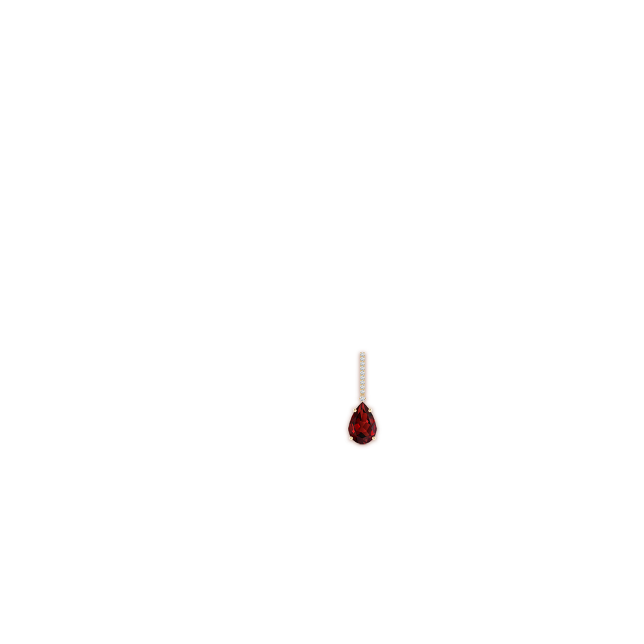 Solitaire Pear Garnet Drop Earrings with Diamonds