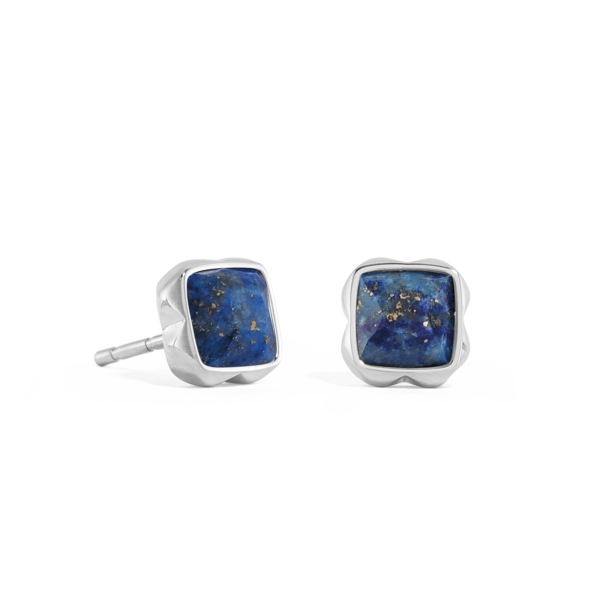 Birthstone September Earrings Lapis Lazuli Silver