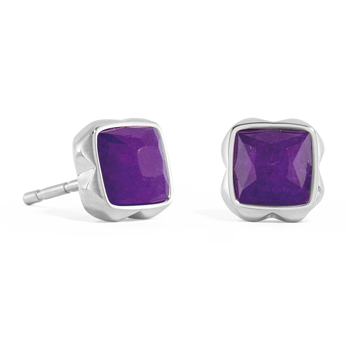 Birthstone February Earrings Sugilite Silver
