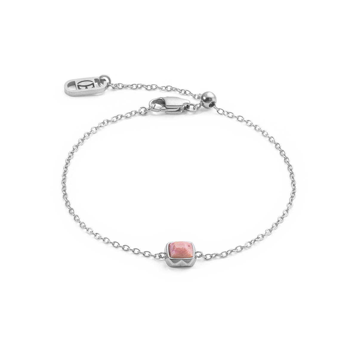 Birthstone July Bracelet Rhodochrosite Silver