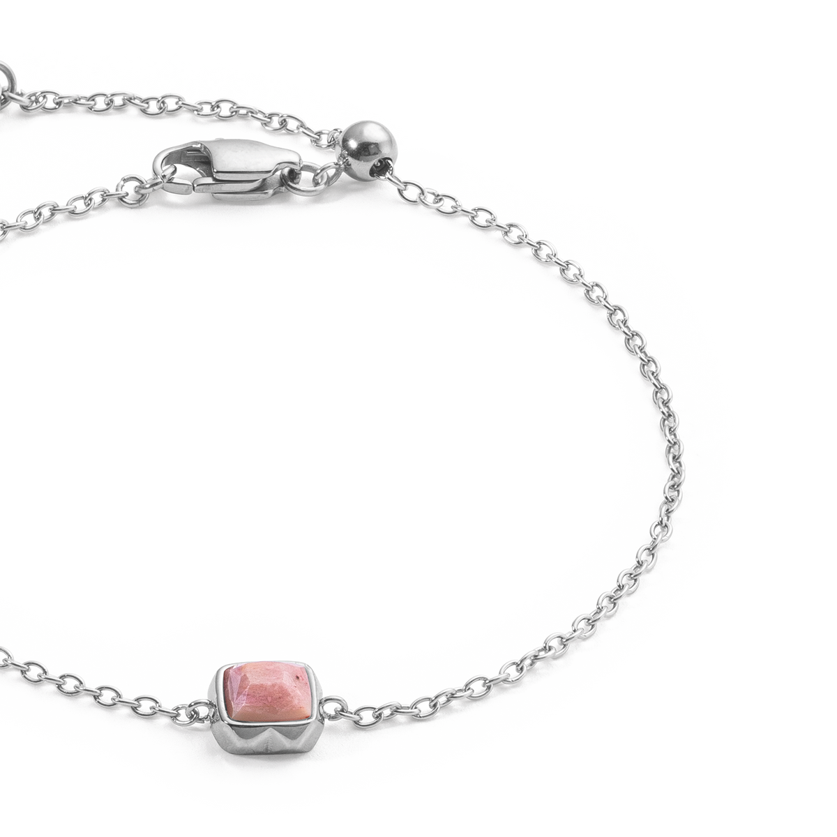 Birthstone July Bracelet Rhodochrosite Silver