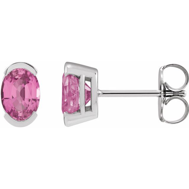 Lab-grown Diamond Stud Earrings in 14K White Gold