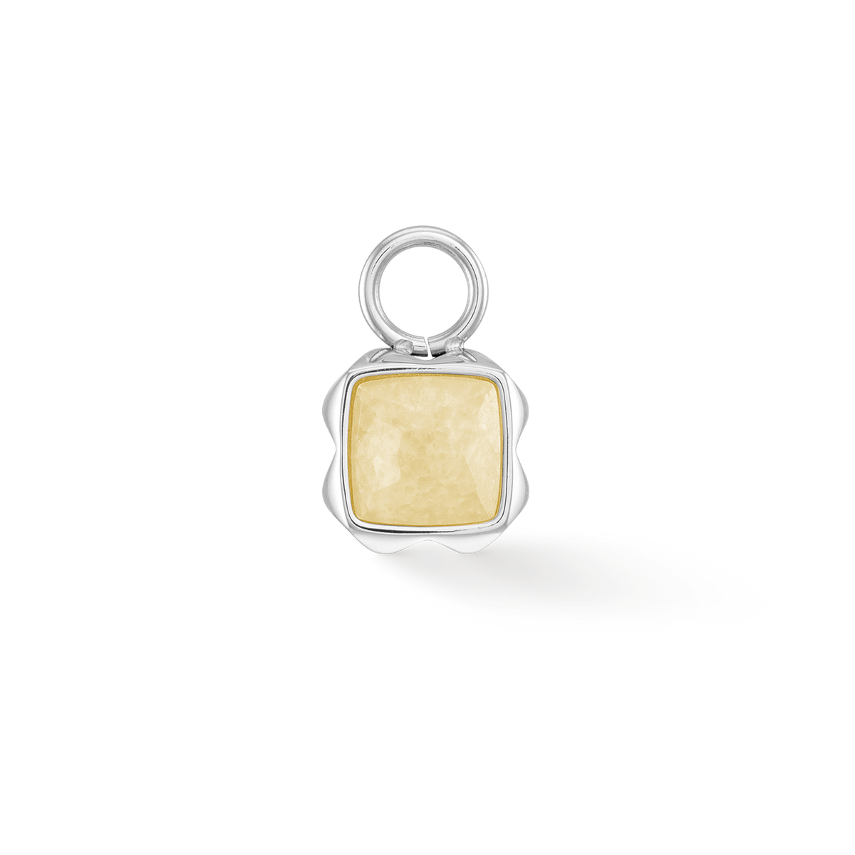 Birthstone November Charm Citrine Silver