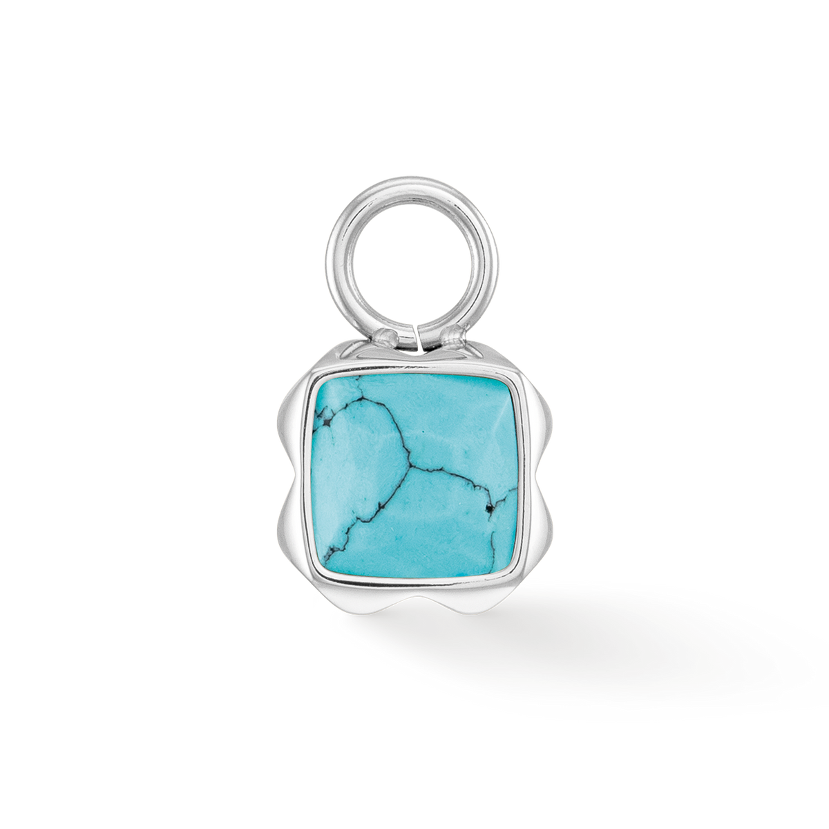 Birthstone December Charm Turquoise Silver