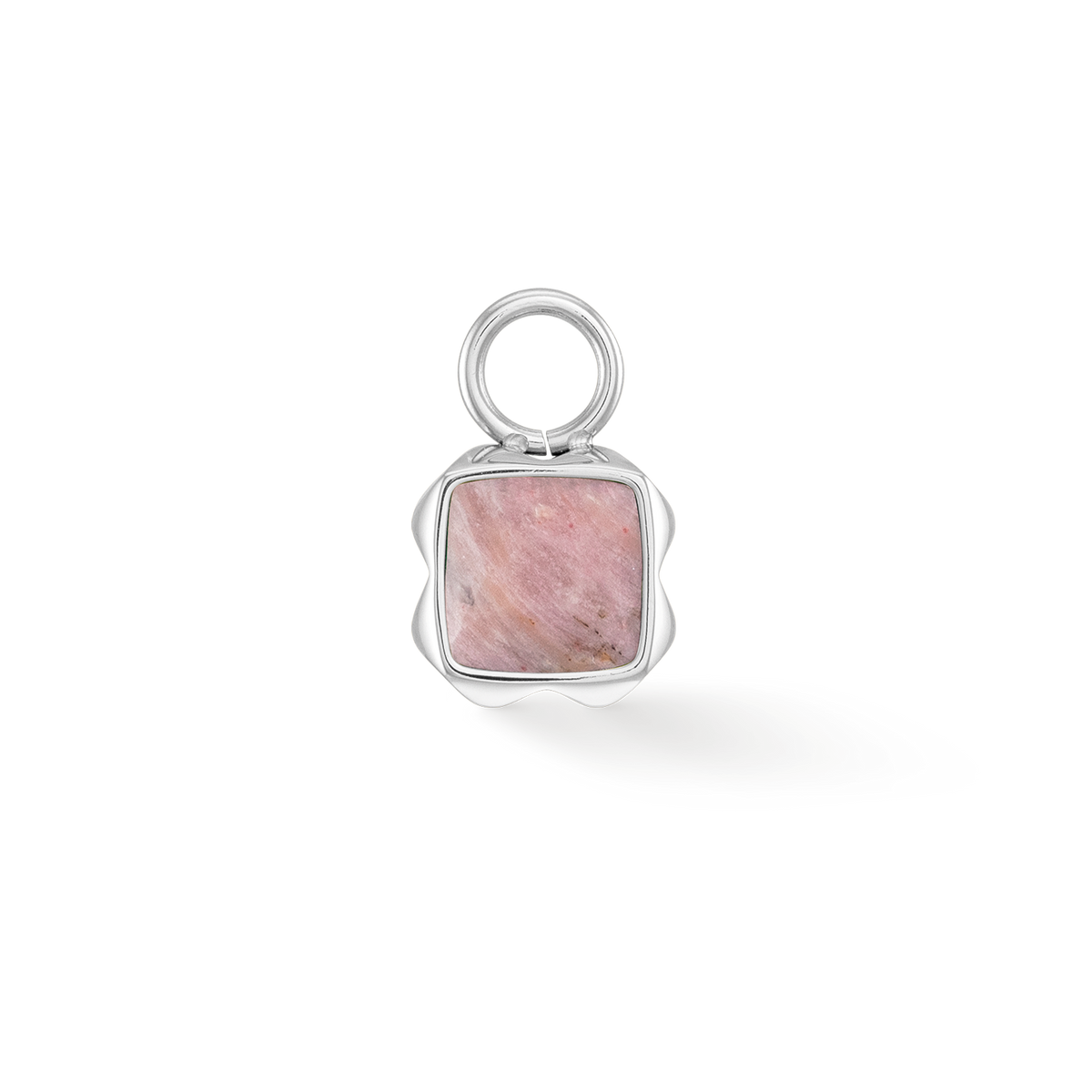 Birthstone July Charm Rhodochrosite Silver