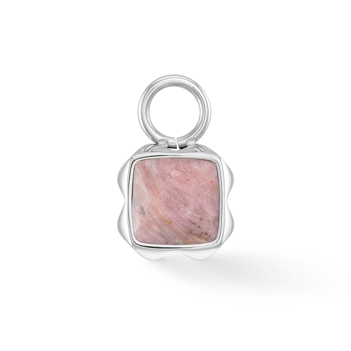 Birthstone July Charm Rhodochrosite Silver