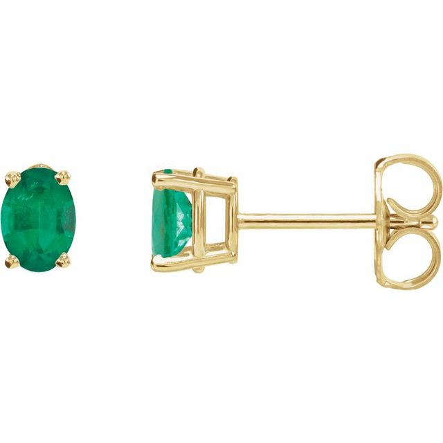 Emerald-Cut Lab-grown Diamond Earrings in 14K White Gold