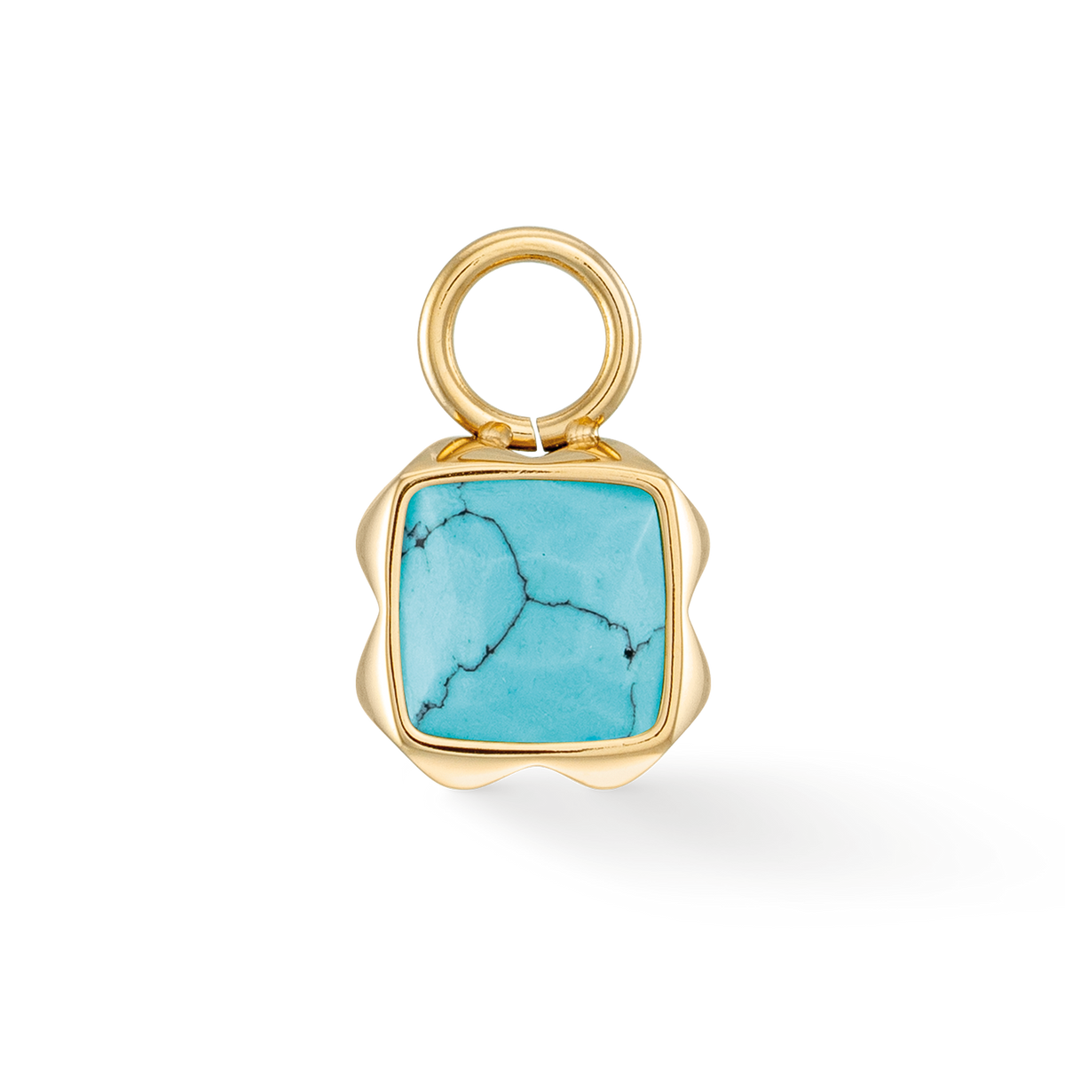Birthstone December Charm Turquoise Gold