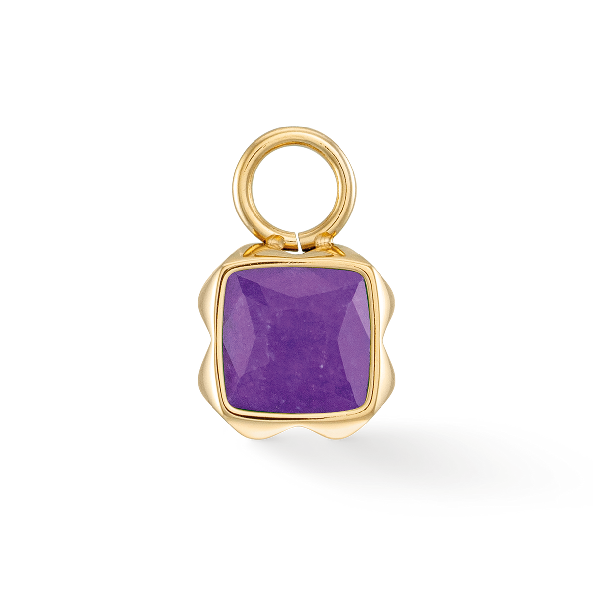 Birthstone February Charm Sugilite Gold