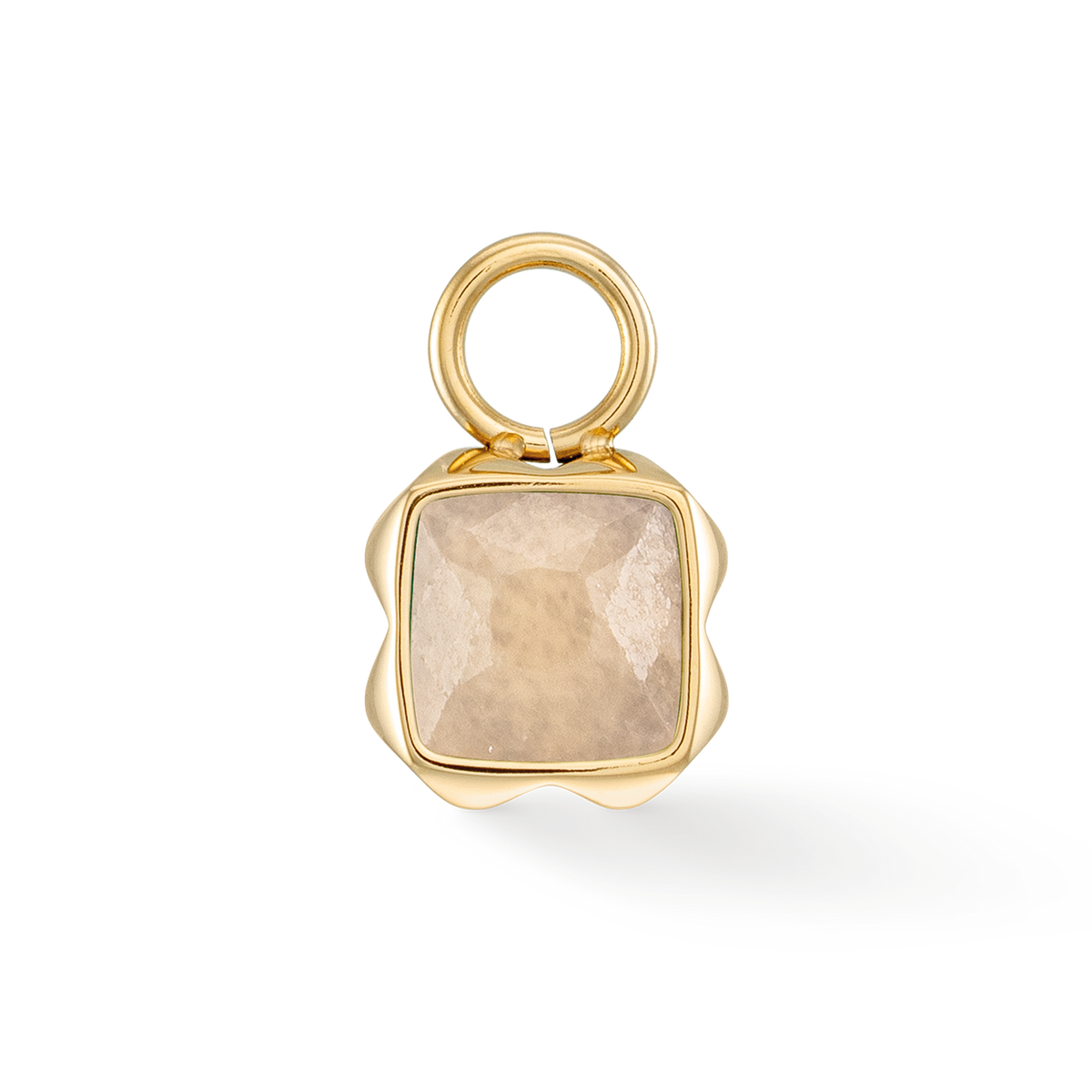 Birthstone June Charm Cream Jade Gold