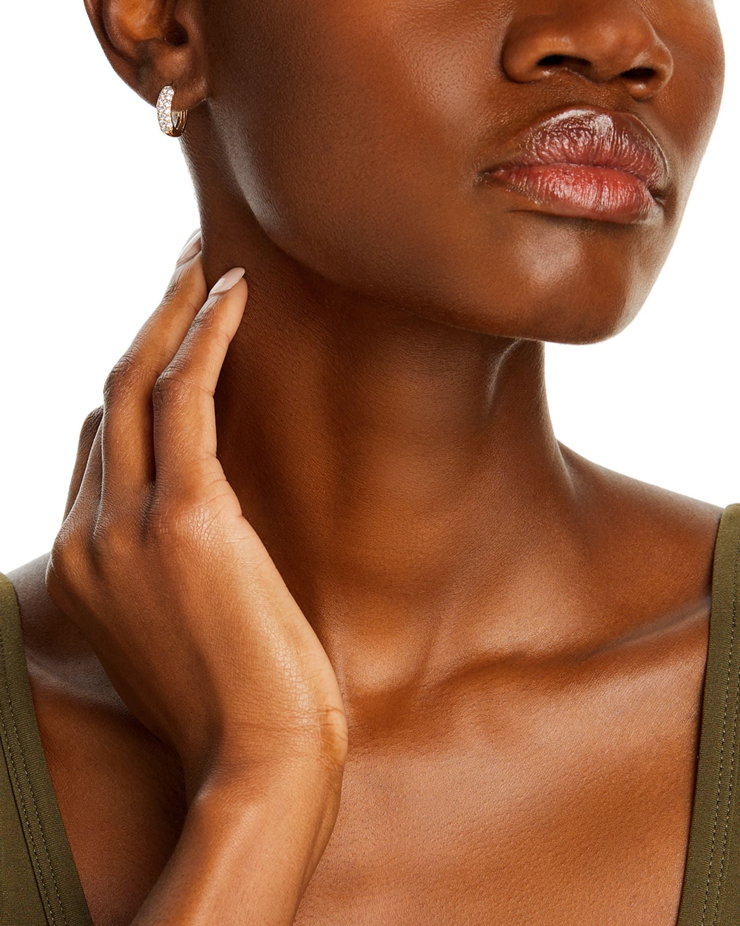 Diamond Pavé Hoop Earrings in 14K Yellow Gold, 1.0 ct. t.w.